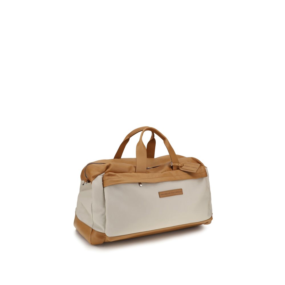 Brunello Cucinelli Beige Calf Leather Bos Taurus Luggage And Travel Brunello Cucinelli