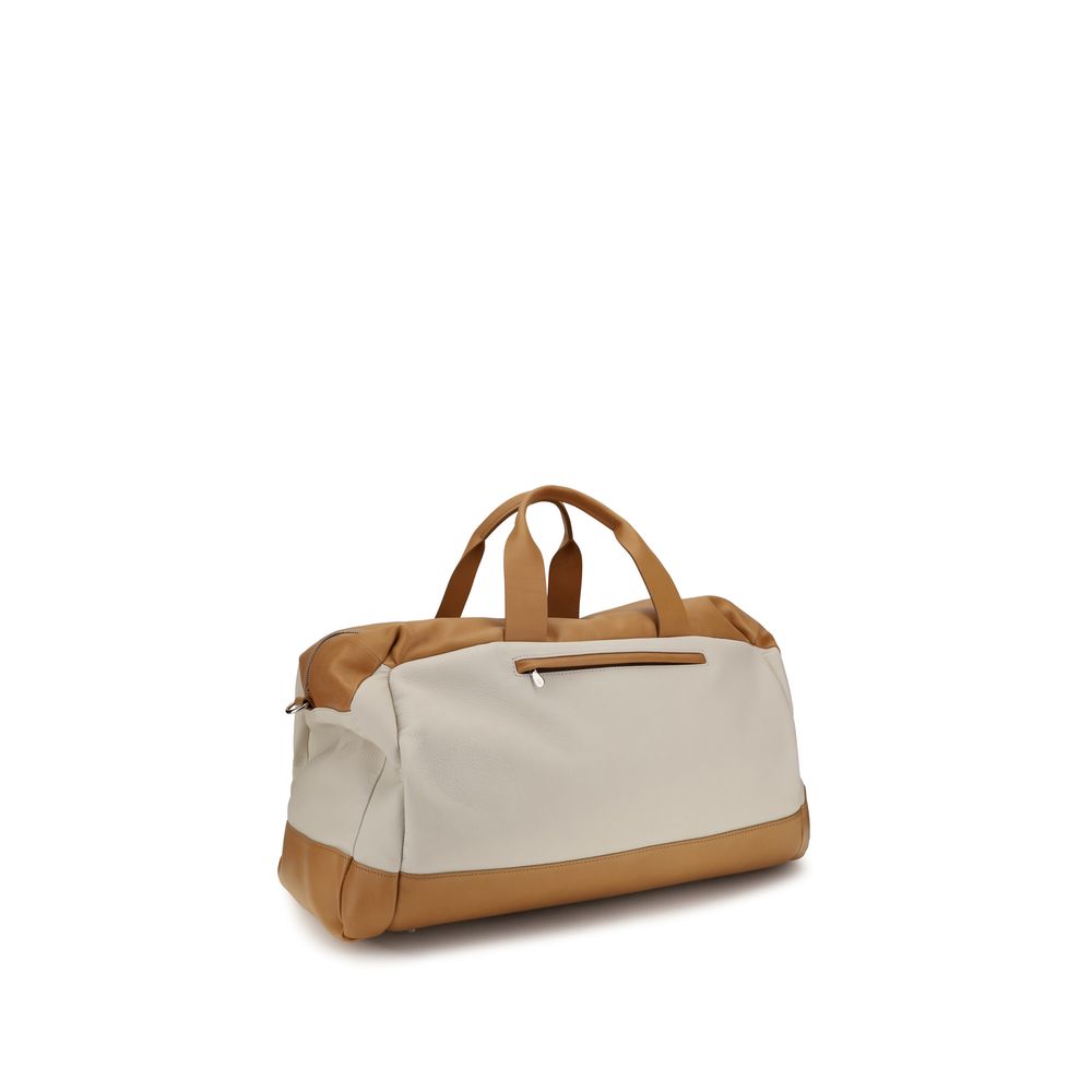Brunello Cucinelli Beige Calf Leather Bos Taurus Luggage And Travel Brunello Cucinelli