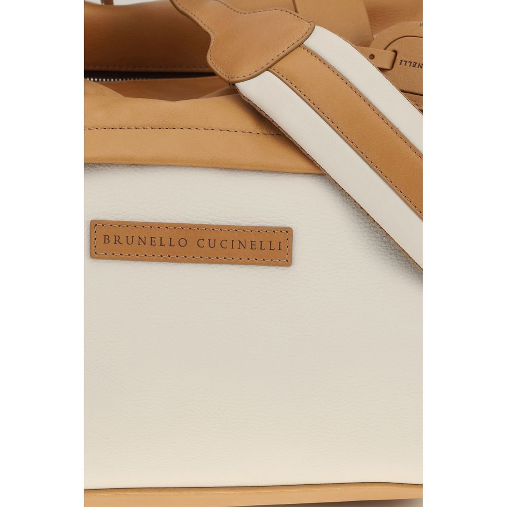 Brunello Cucinelli Beige Calf Leather Bos Taurus Luggage And Travel Brunello Cucinelli