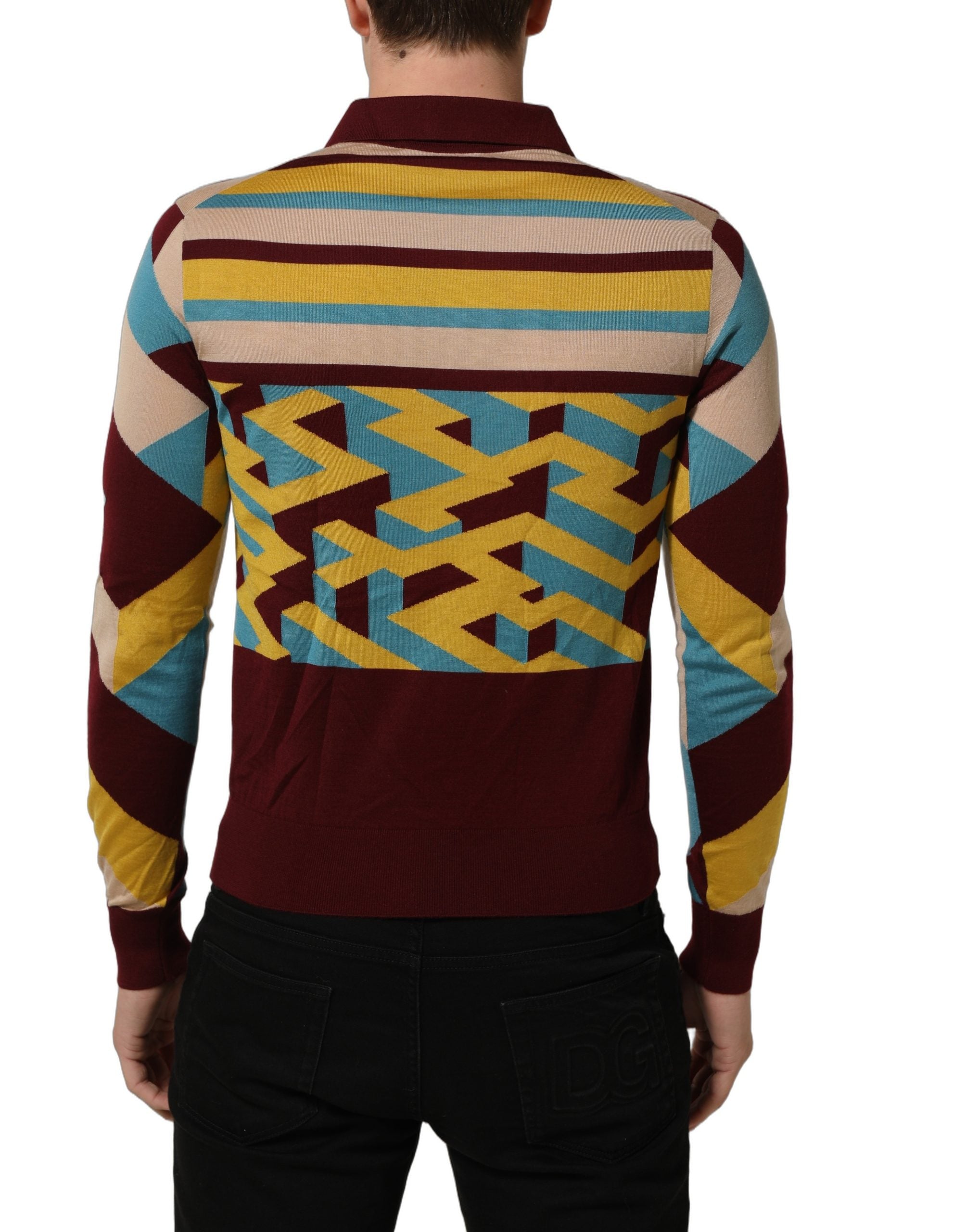 Dolce & Gabbana Multicolor Knitted Cashmere Pullover Sweater Dolce & Gabbana