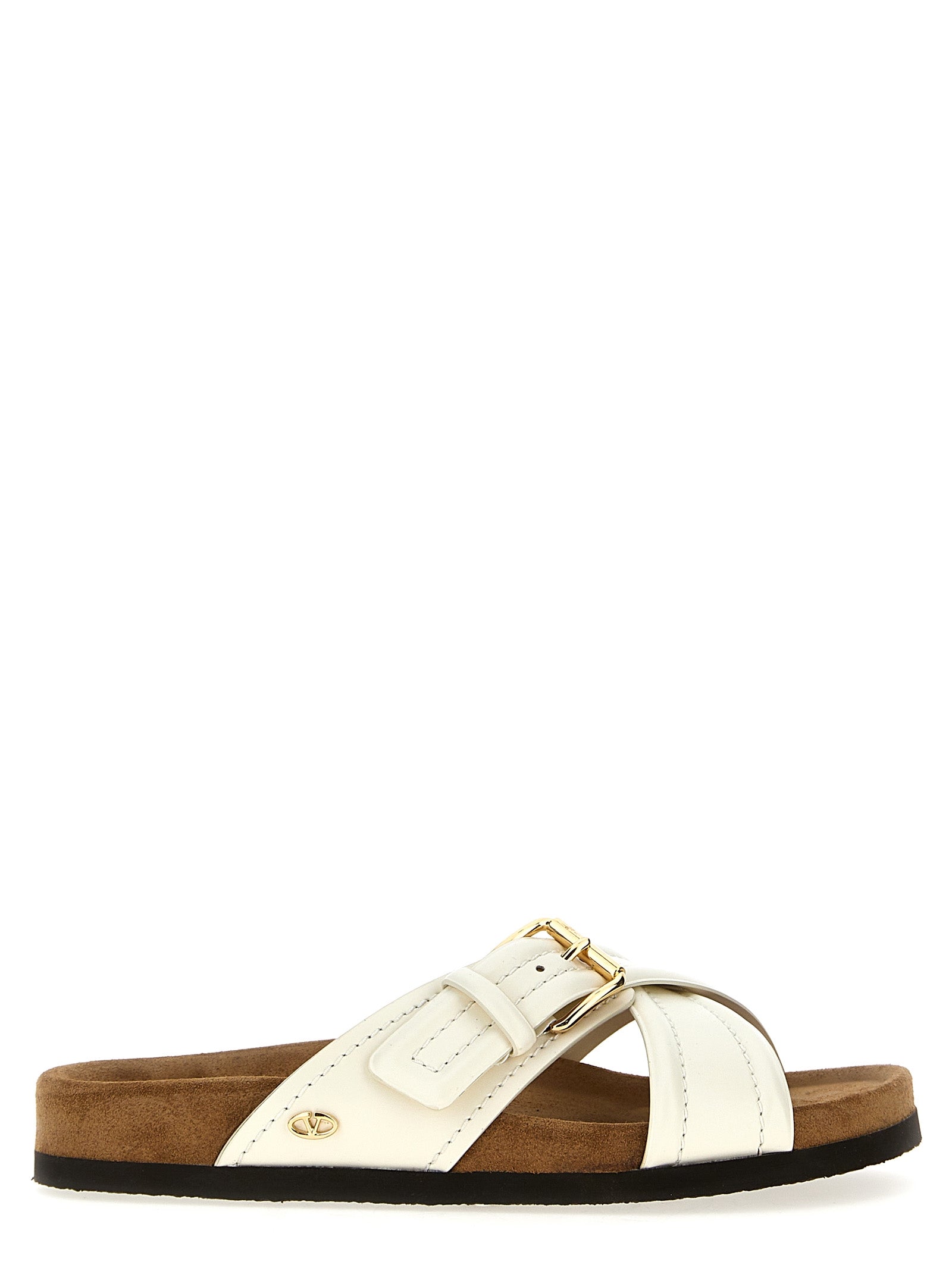 Valentino Garavani White Calfskin Slides Valentino Garavani