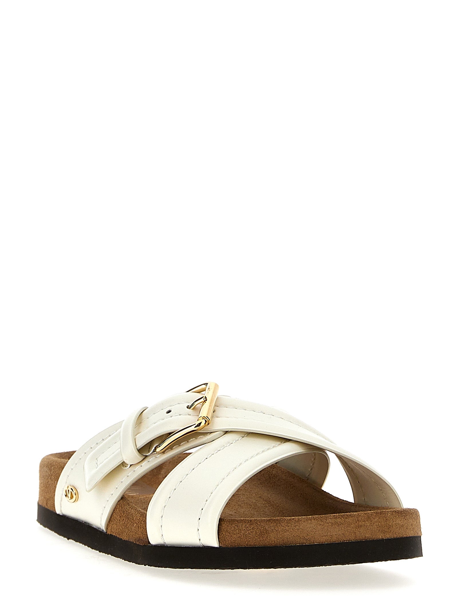 Valentino Garavani White Calfskin Slides Valentino Garavani
