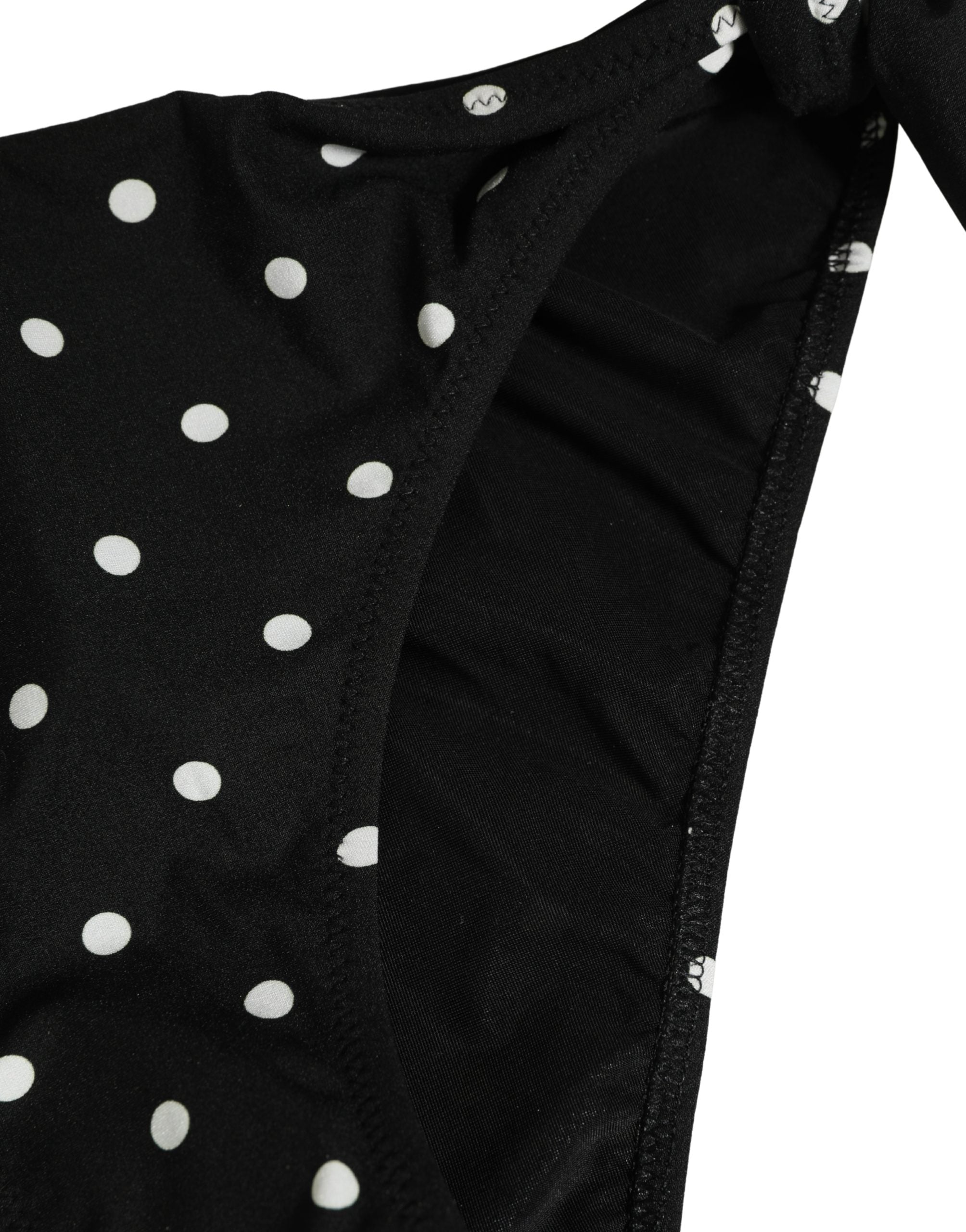 Dolce & Gabbana Black Polka Dot Swimwear Beachwear Bottom Bikini Dolce & Gabbana