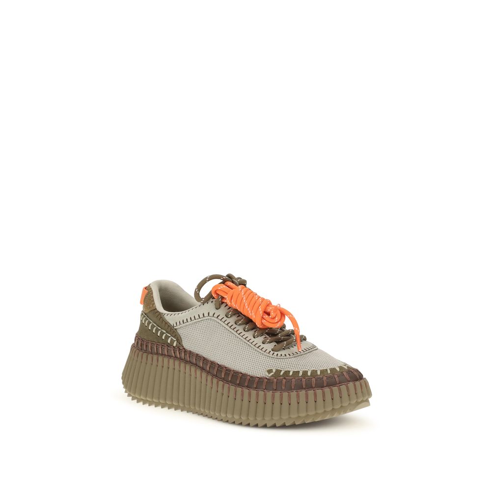 Chloé Bicolor Polyurethane Athletic Sneakers Chloé