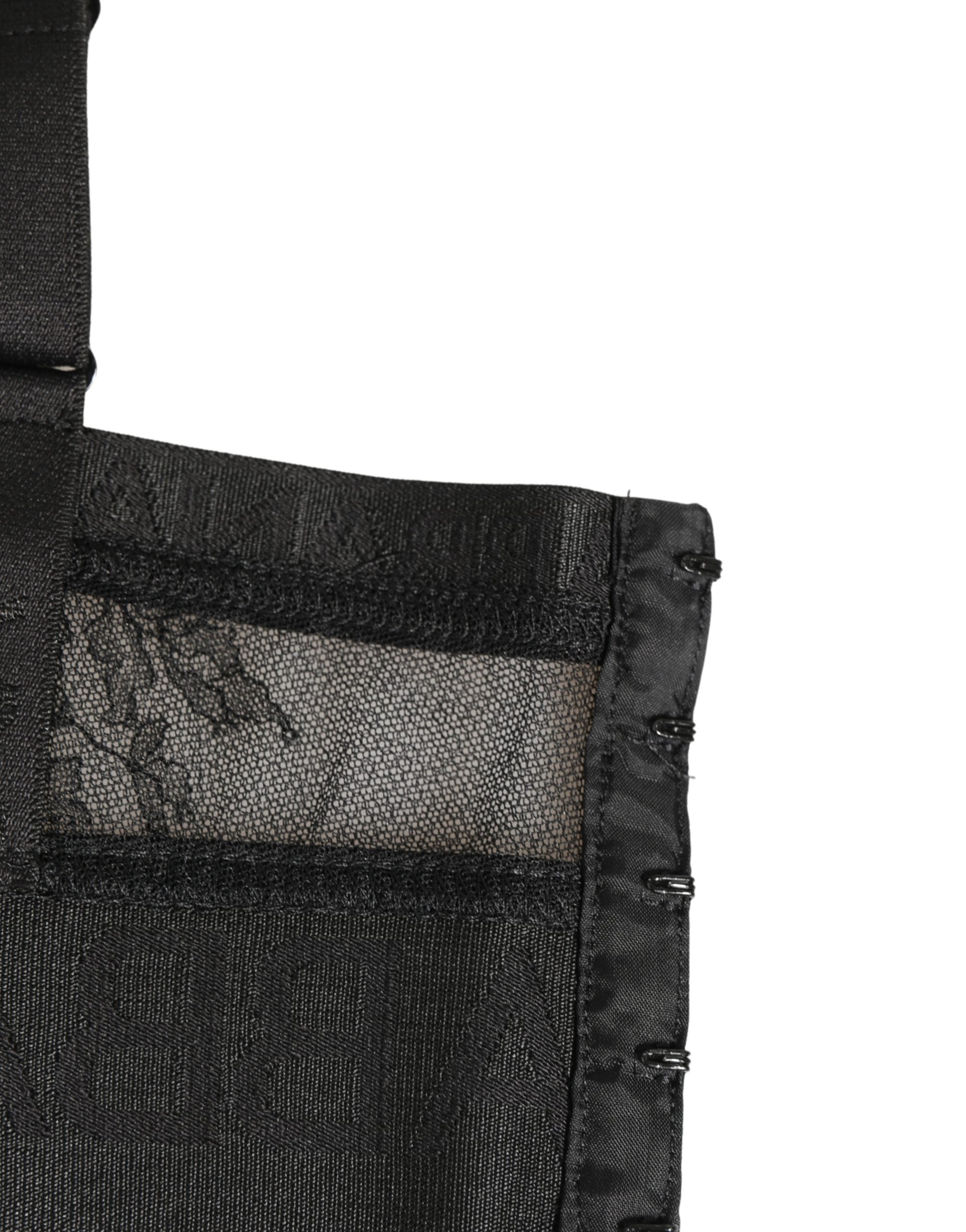 Dolce & Gabbana Black Logo Monogram Soft Cup Brassiere Underwear Dolce & Gabbana