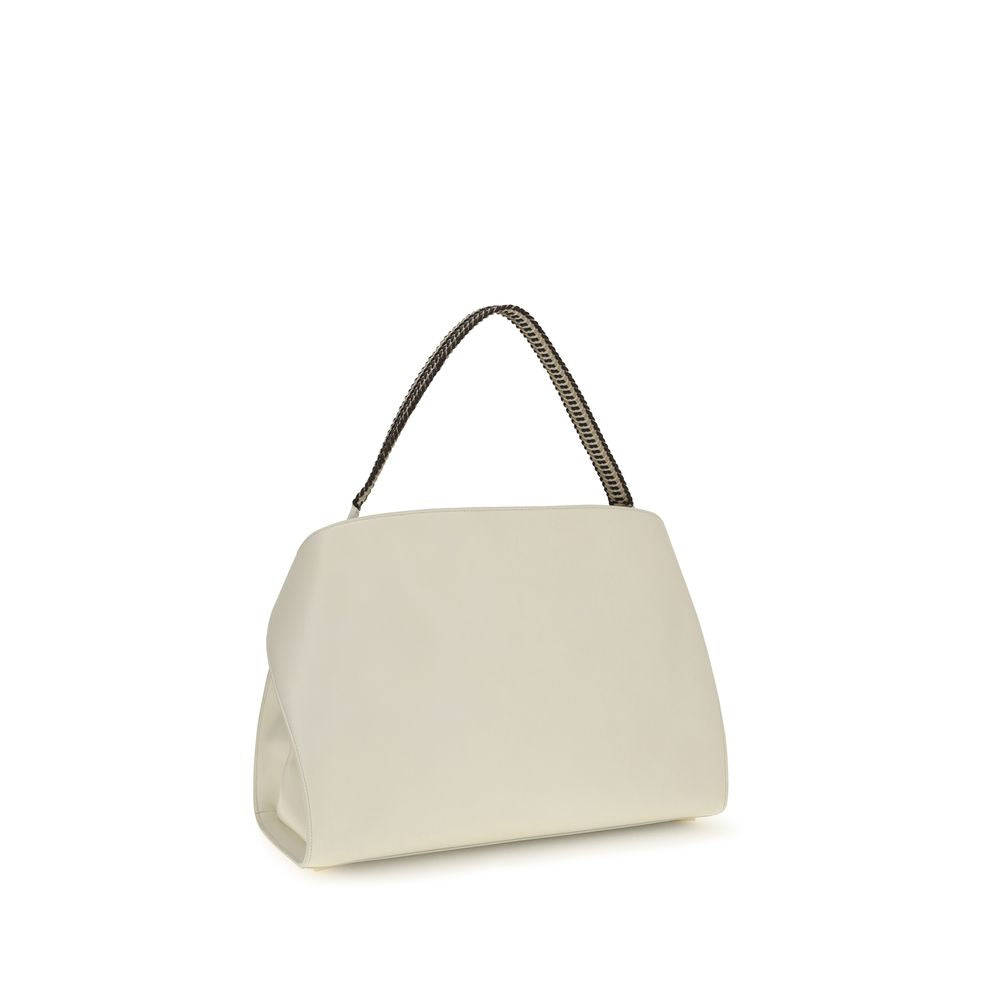 Ferragamo Beige Calf Leather Bos Taurus Shoulder Bag Ferragamo