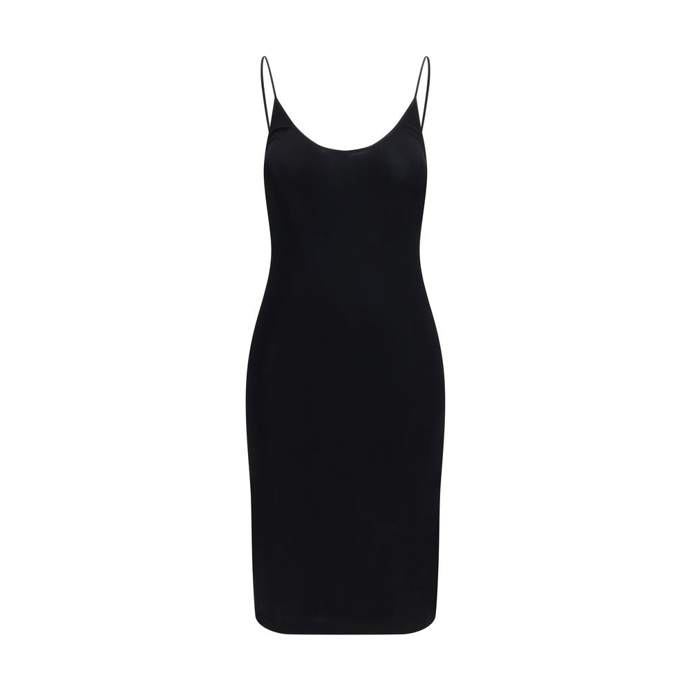 Saint Laurent Black Viscose Casual Dress Saint Laurent