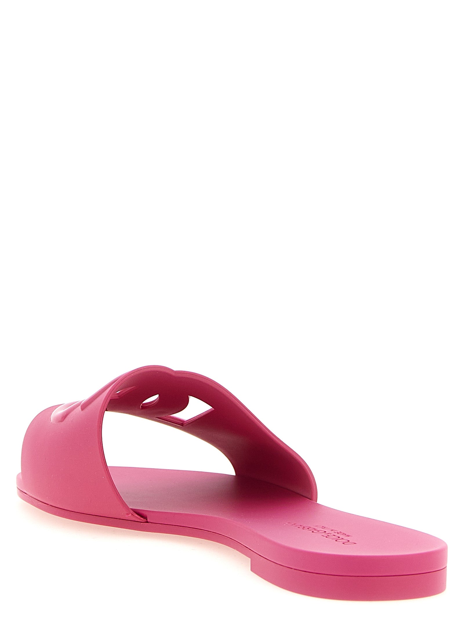 Dolce & Gabbana Fuchsia Polyurethane Slides Dolce & Gabbana