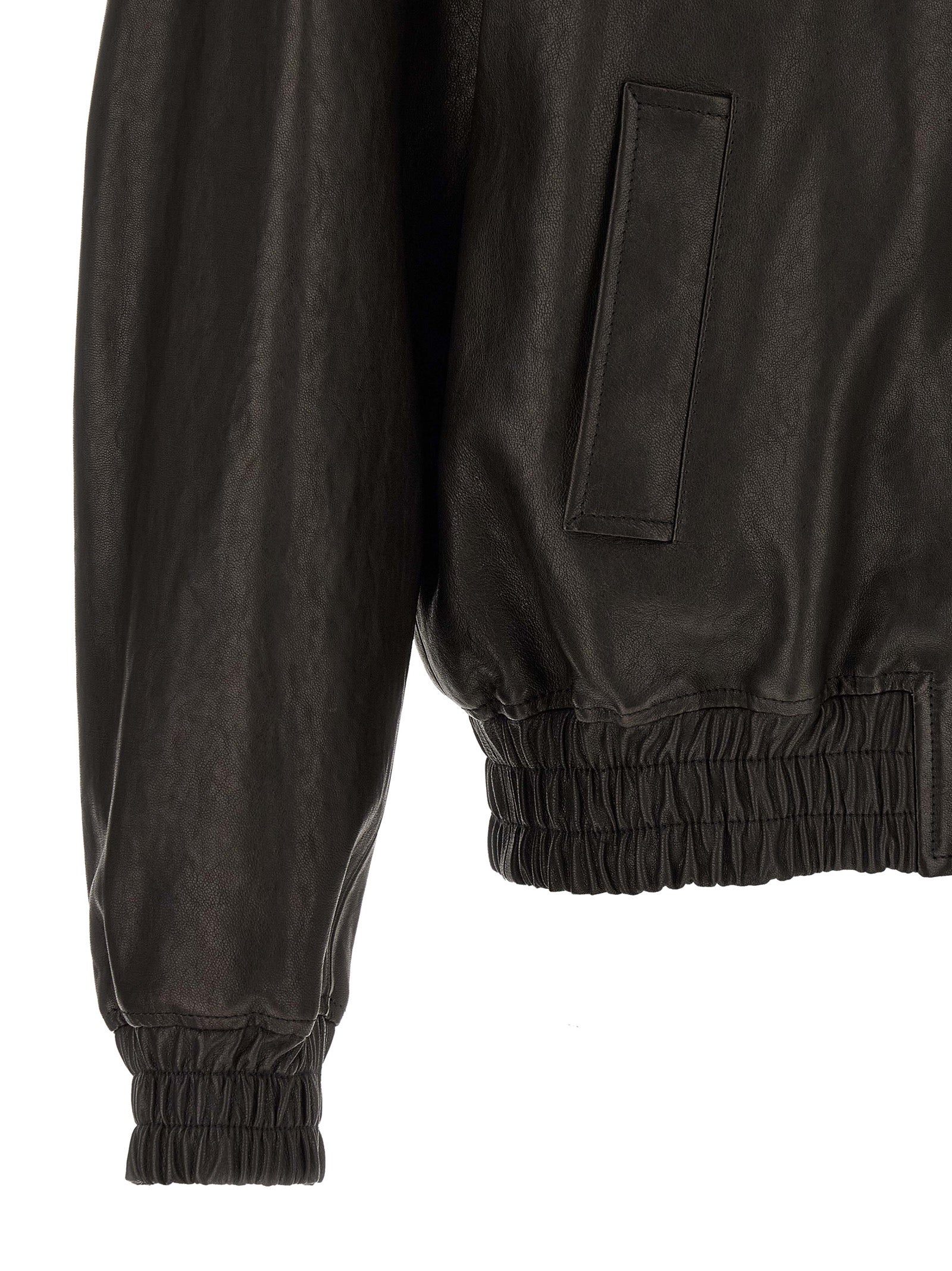 Valentino Garavani Black Calfskin Leather Jacket Valentino Garavani