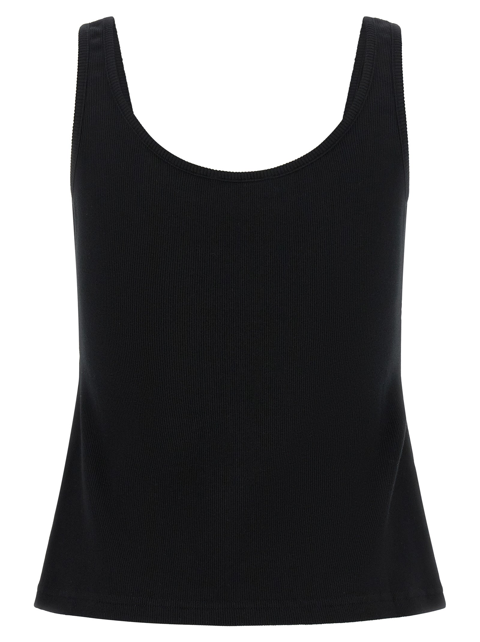 Off-White Black Cotton Tank Tops Off-White