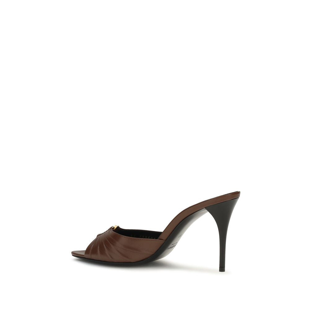 Saint Laurent Brown Calf Leather Bos Taurus High Heel Pumps Saint Laurent