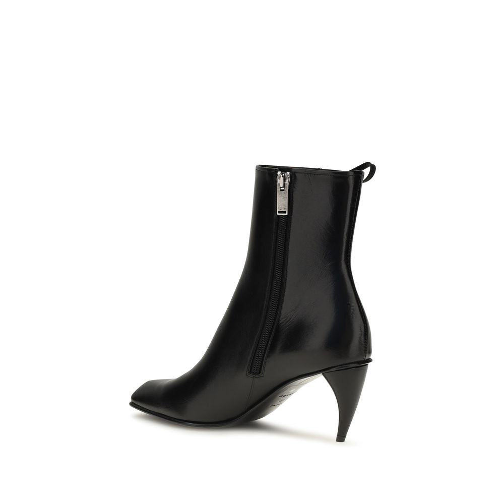 Alexander McQueen Black Calf Leather Bos Taurus Lace-Up Boots Alexander McQueen