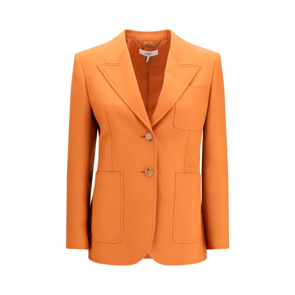 Chloé Orange Wool Oves Aries Blazer Chloé