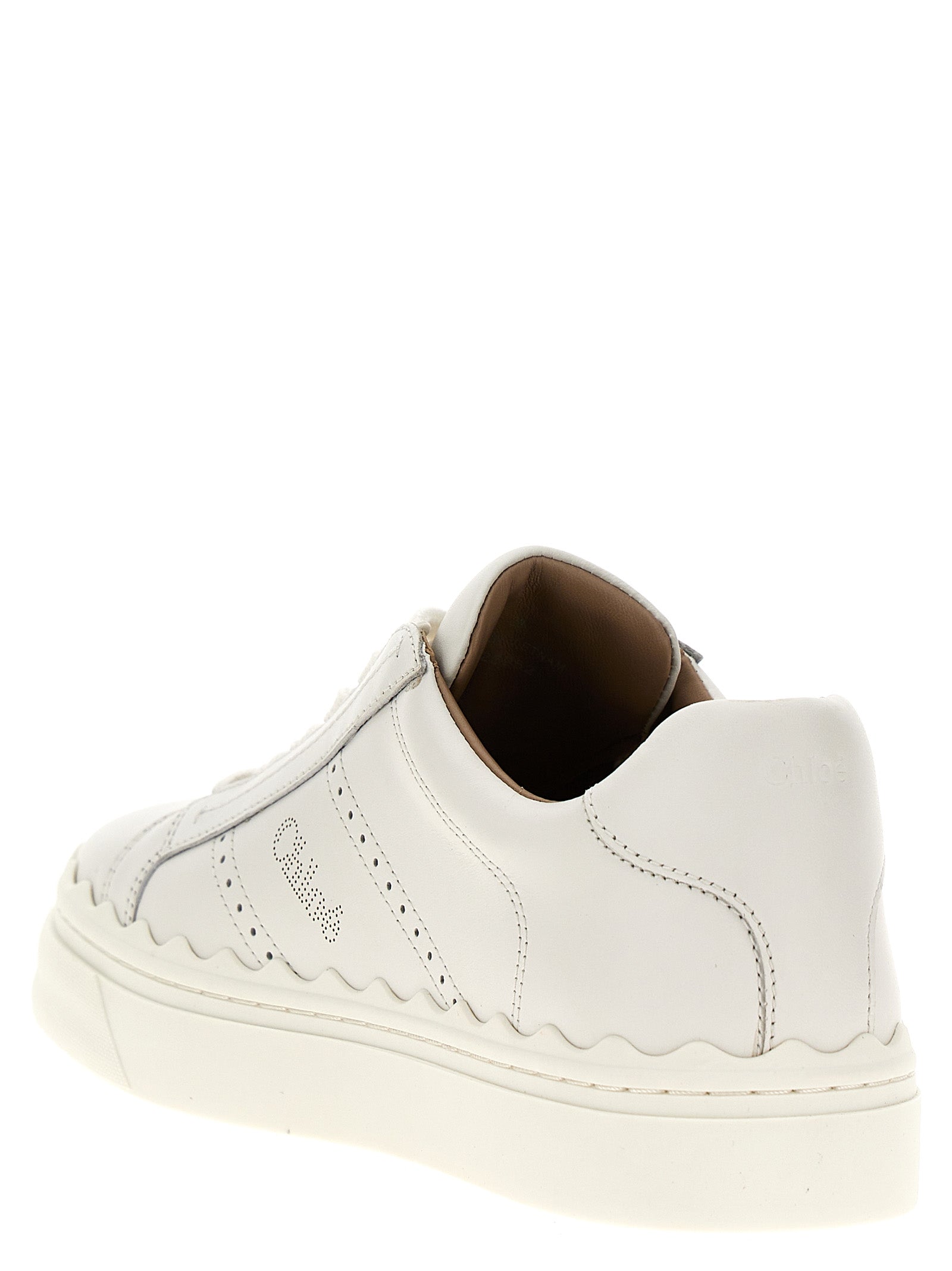 Chloé White Leather Low Top Sneakers Chloé
