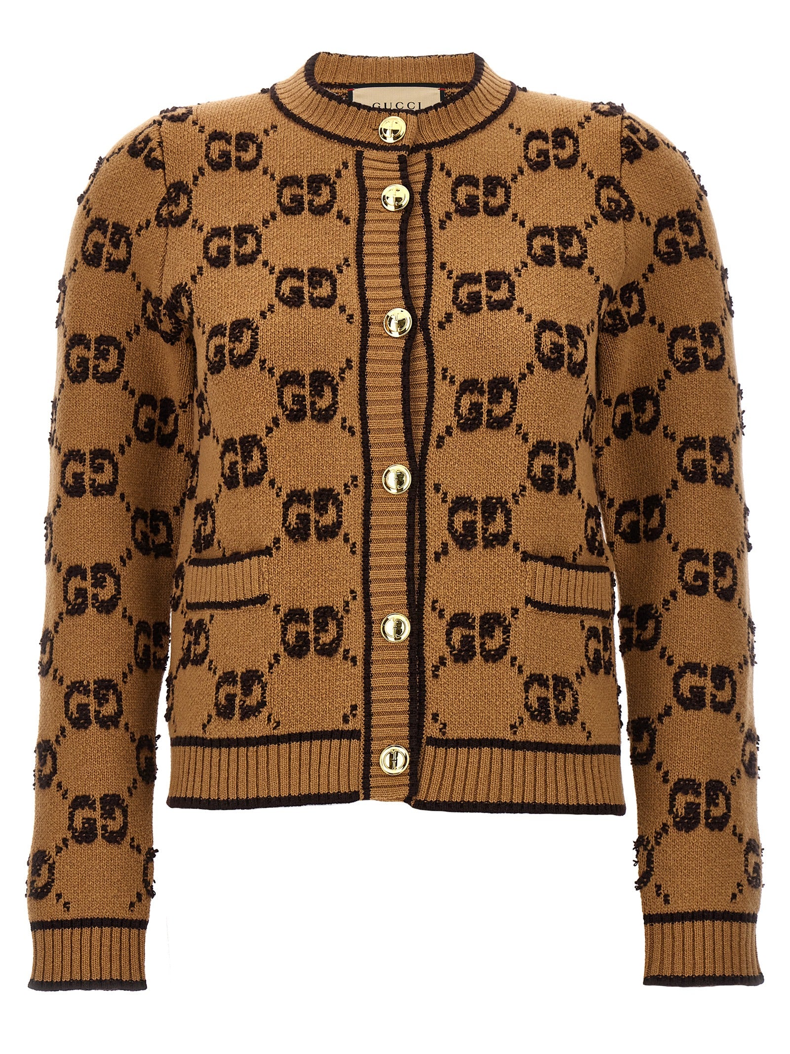 Gucci Beige Wool Cardigan Gucci