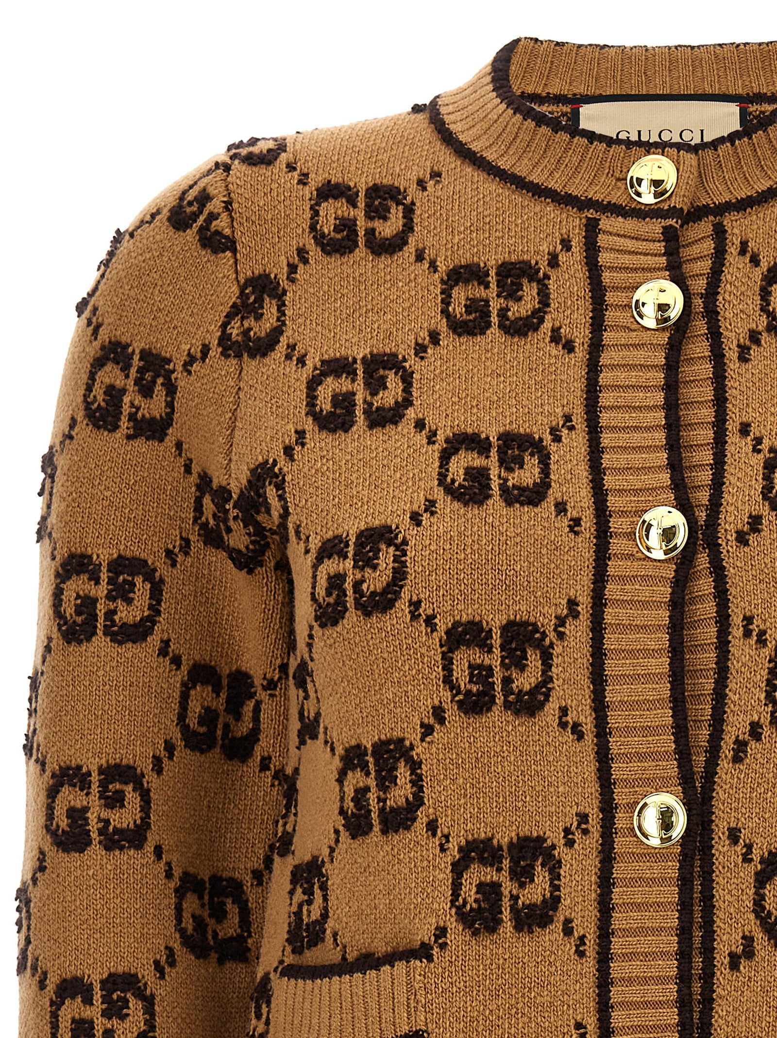 Gucci Beige Wool Cardigan Gucci