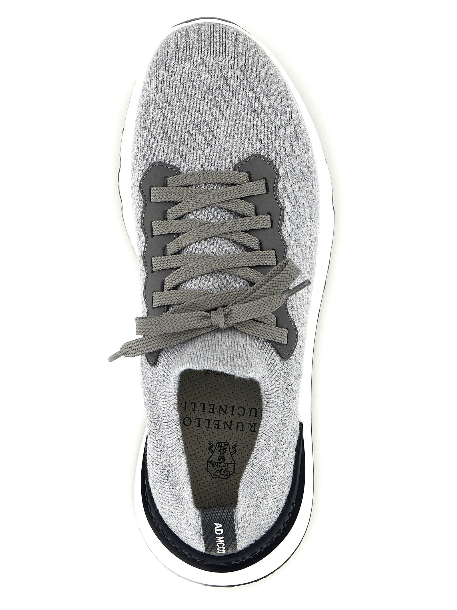 Brunello Cucinelli Gray Cotton Athletic Sneakers Brunello Cucinelli