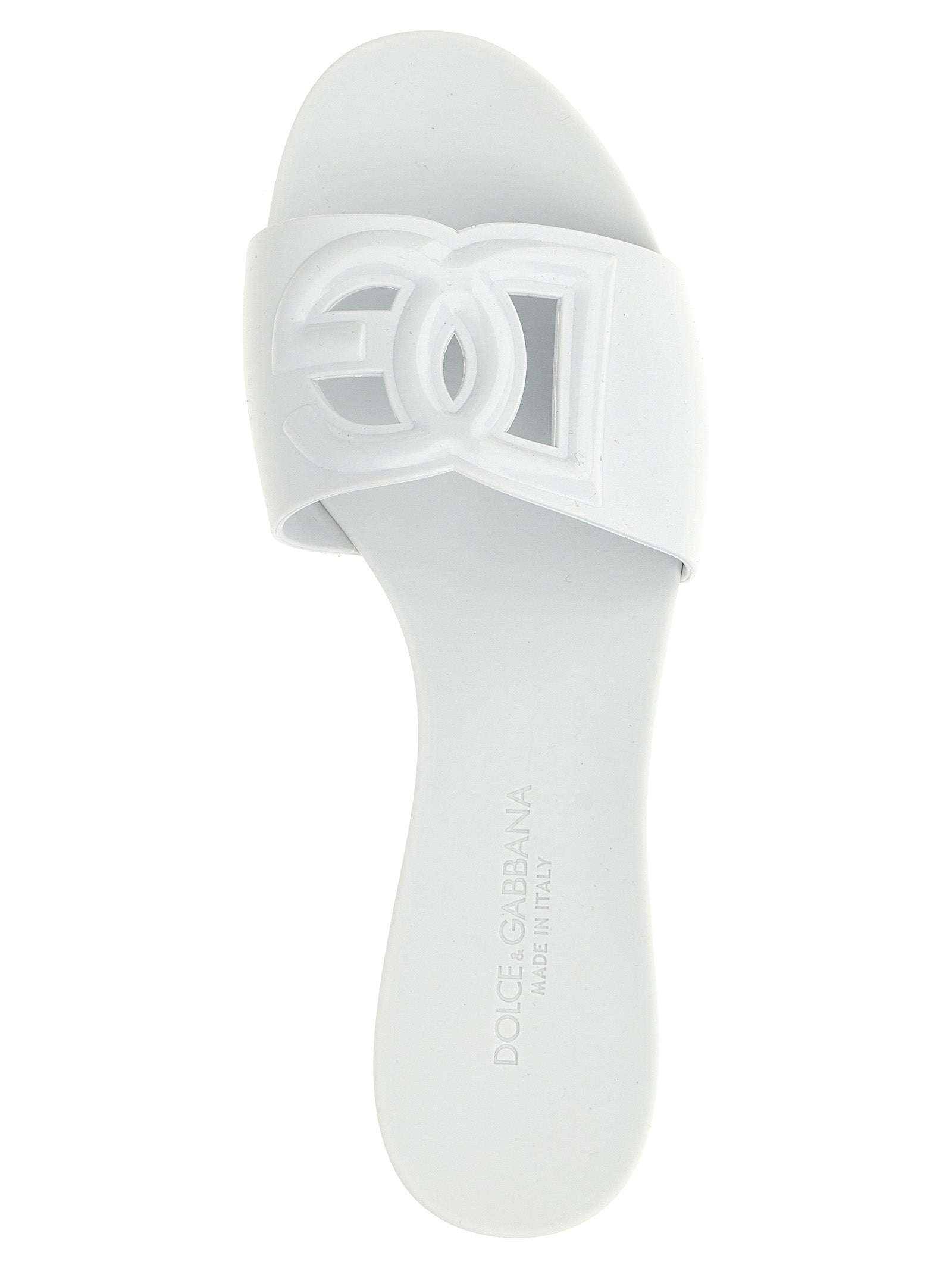 Dolce & Gabbana White Plastic Slides Dolce & Gabbana