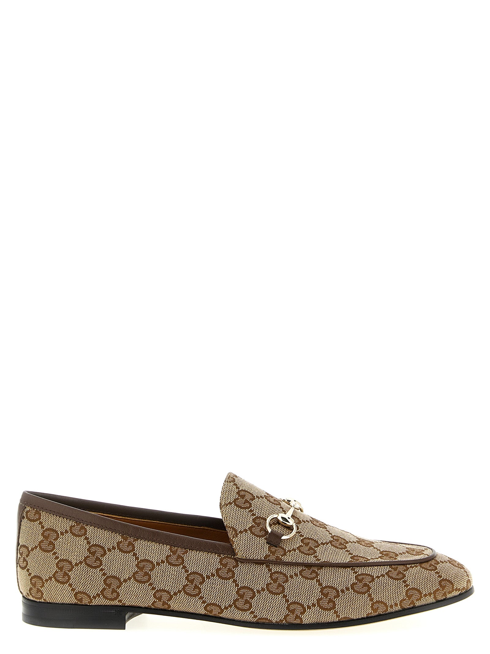 Gucci Beige Polyester Slip-On Loafers Gucci