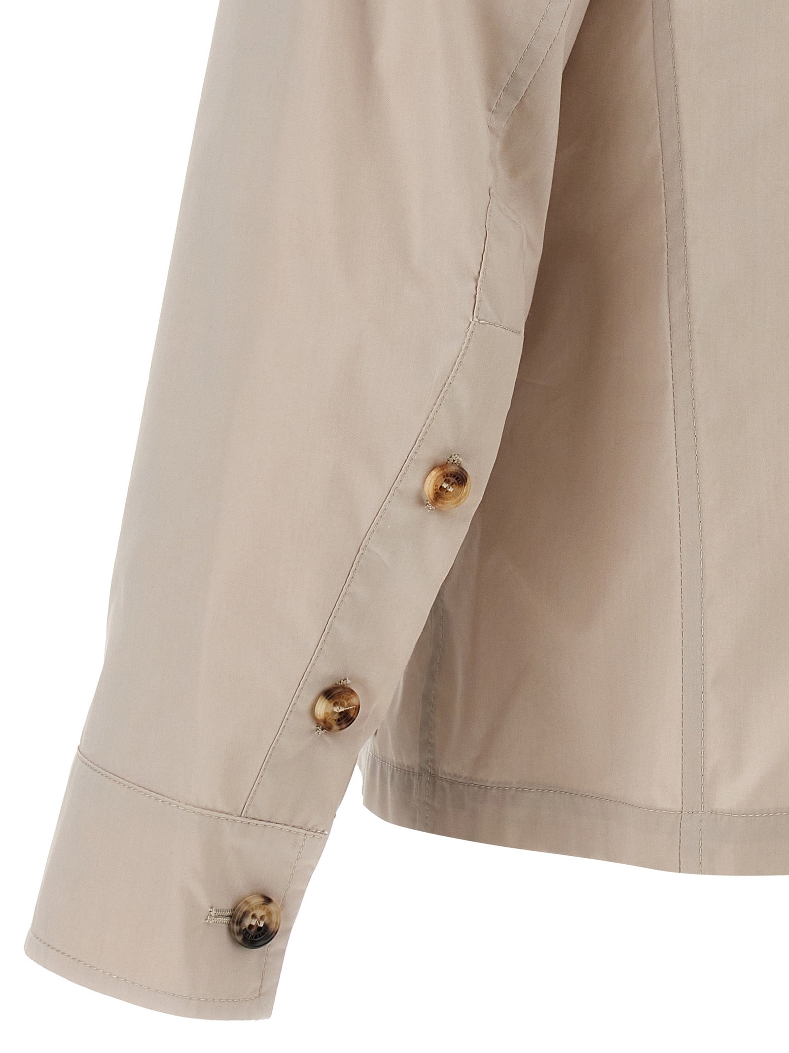 Brunello Cucinelli Beige Cotton Full-Length Jacket Brunello Cucinelli
