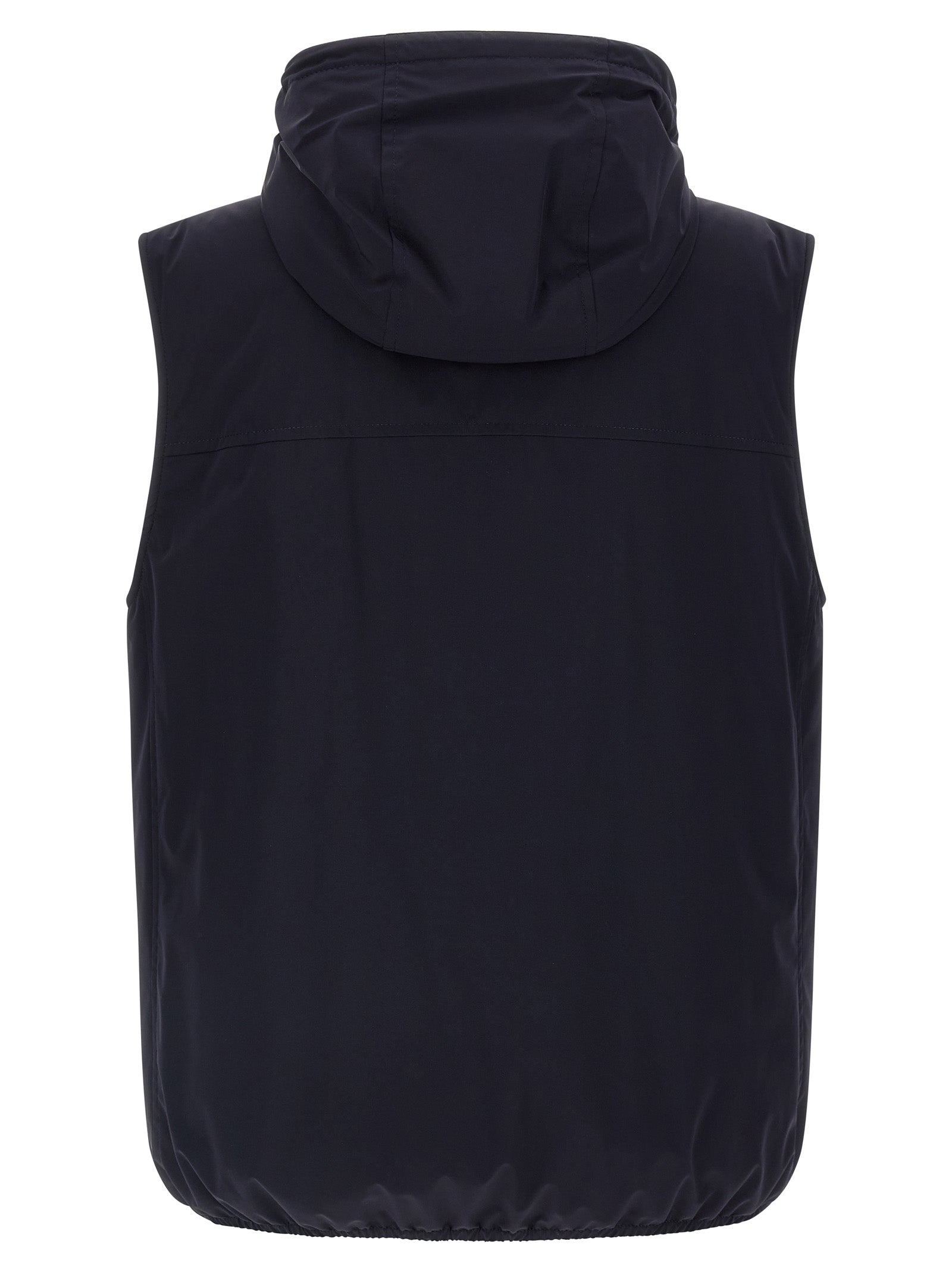 Brunello Cucinelli Blue Polyamide Sleeveless Jacket Brunello Cucinelli