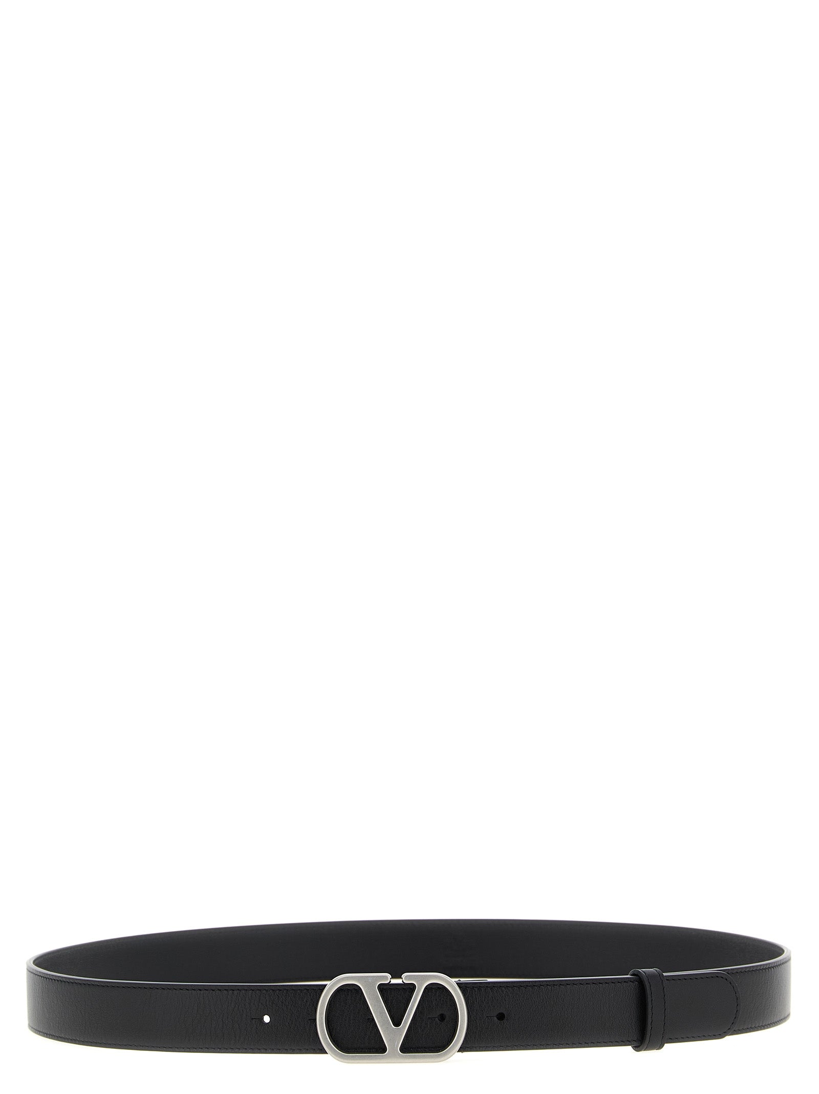 Valentino Garavani Black Calfskin Regular Belt Valentino Garavani