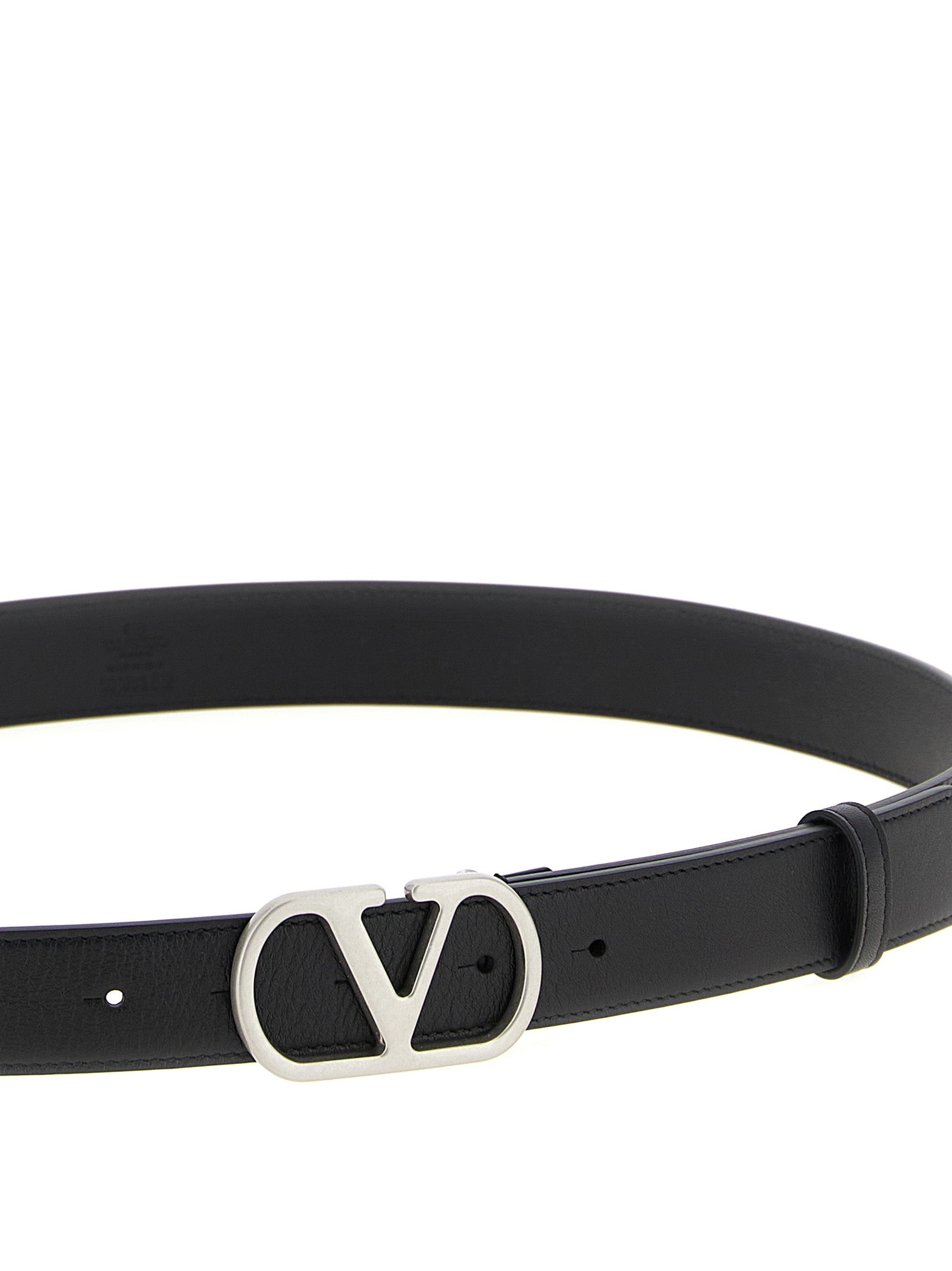 Valentino Garavani Black Calfskin Regular Belt Valentino Garavani