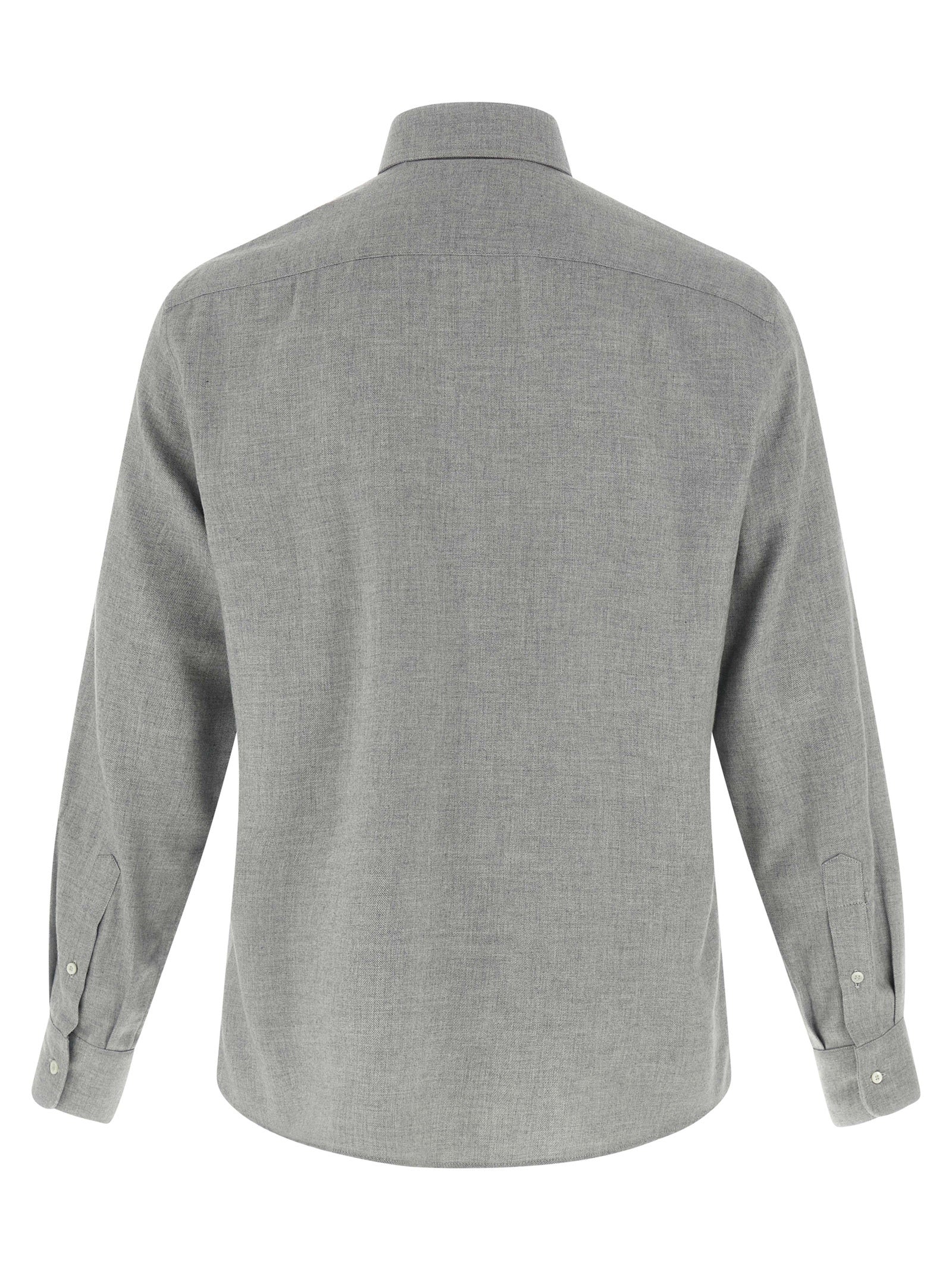 Brunello Cucinelli Gray Cotton Blouse Brunello Cucinelli