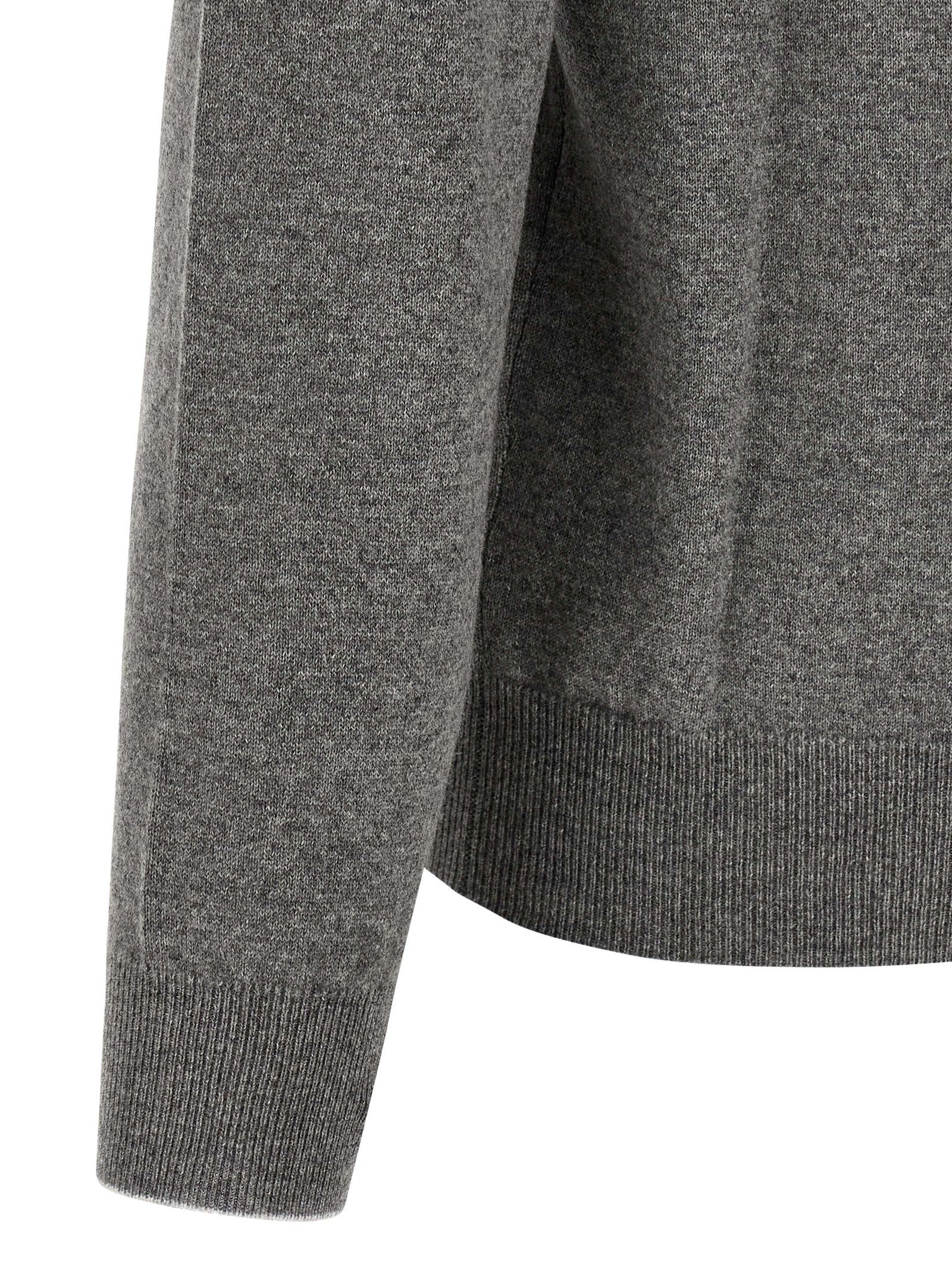 Brunello Cucinelli Gray Cashmere Cardigan Brunello Cucinelli
