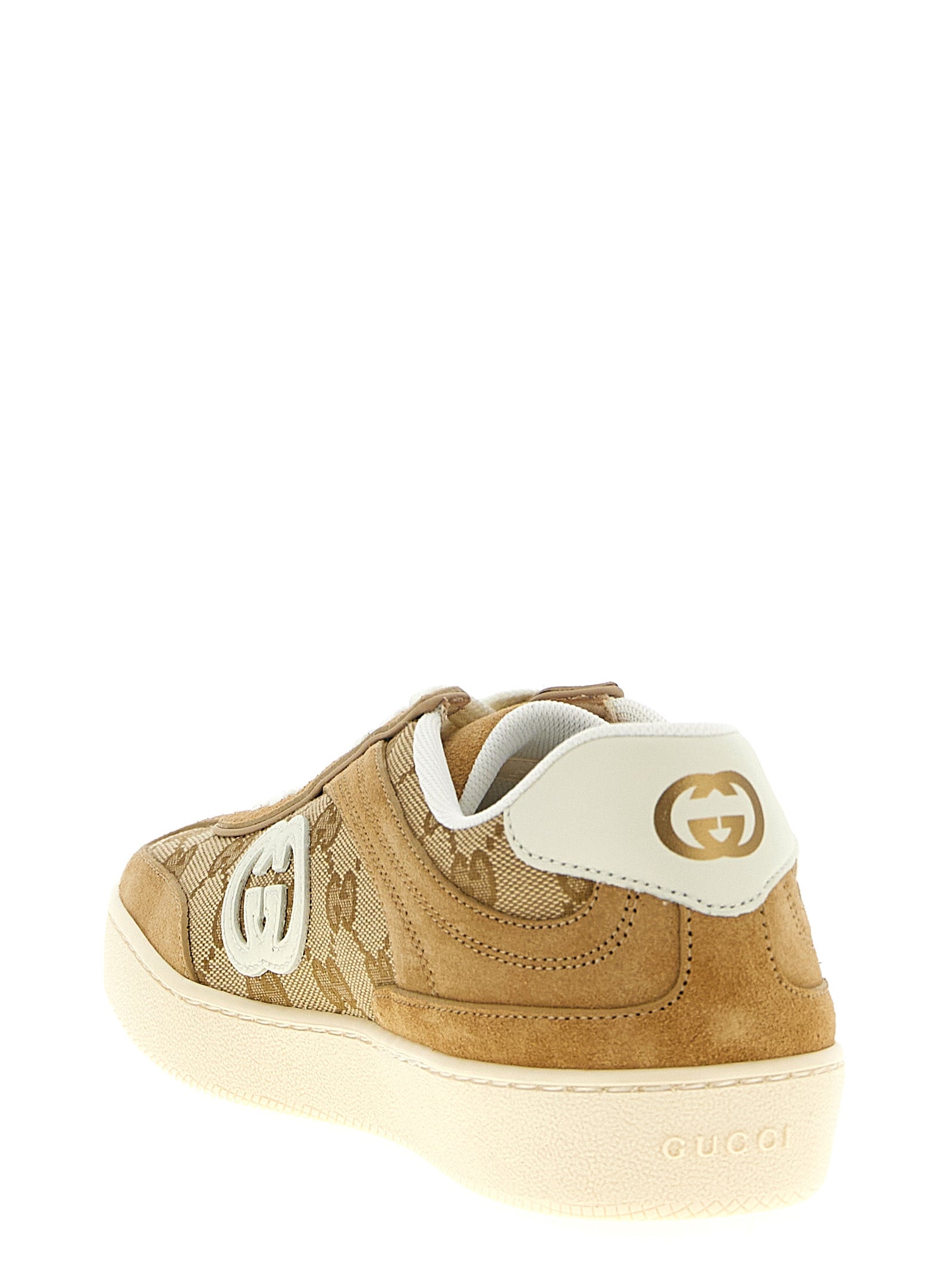 Gucci Beige Calfskin Low Top Sneakers Gucci