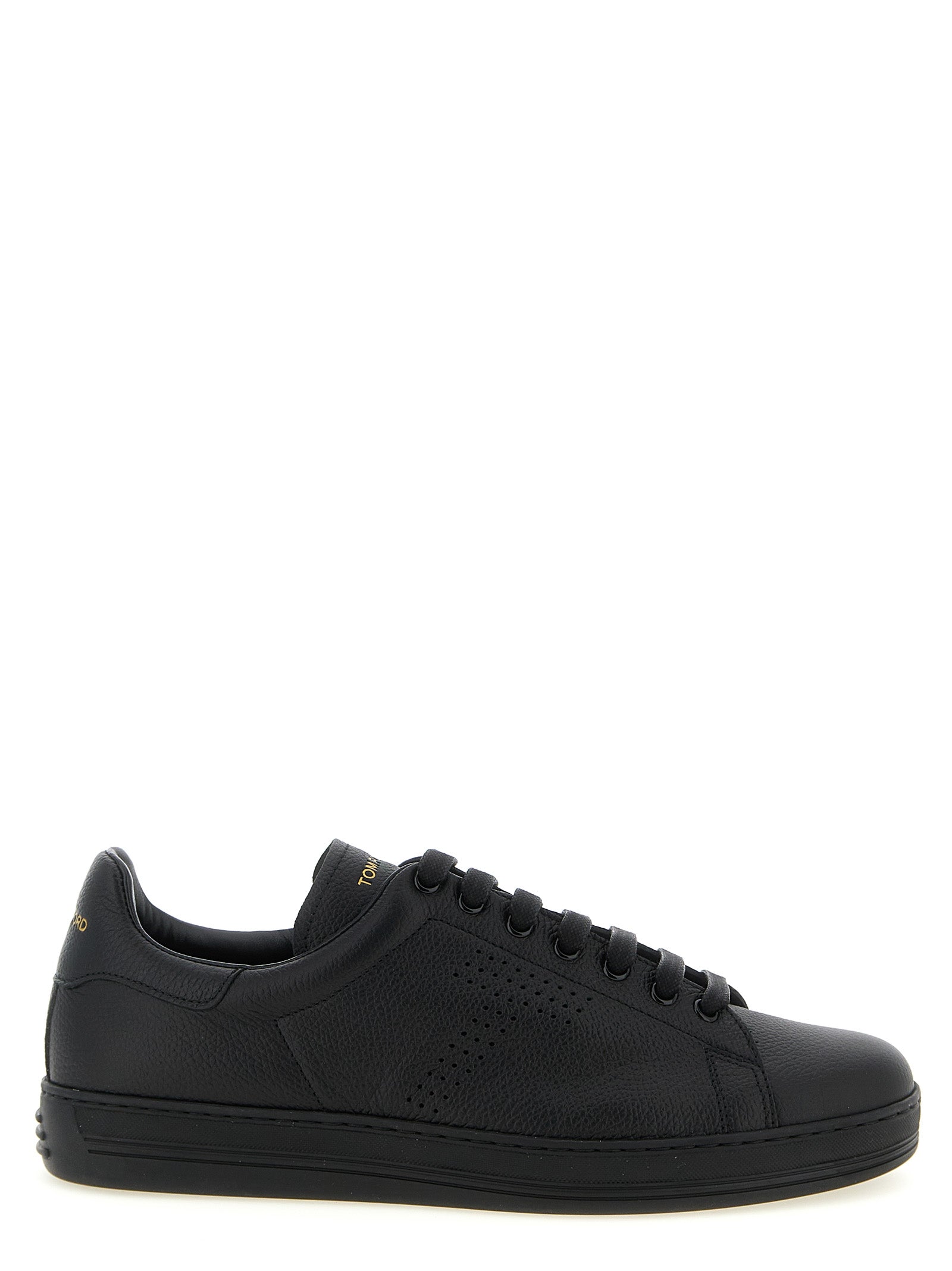 Tom Ford Black Leather Low Top Sneakers Tom Ford