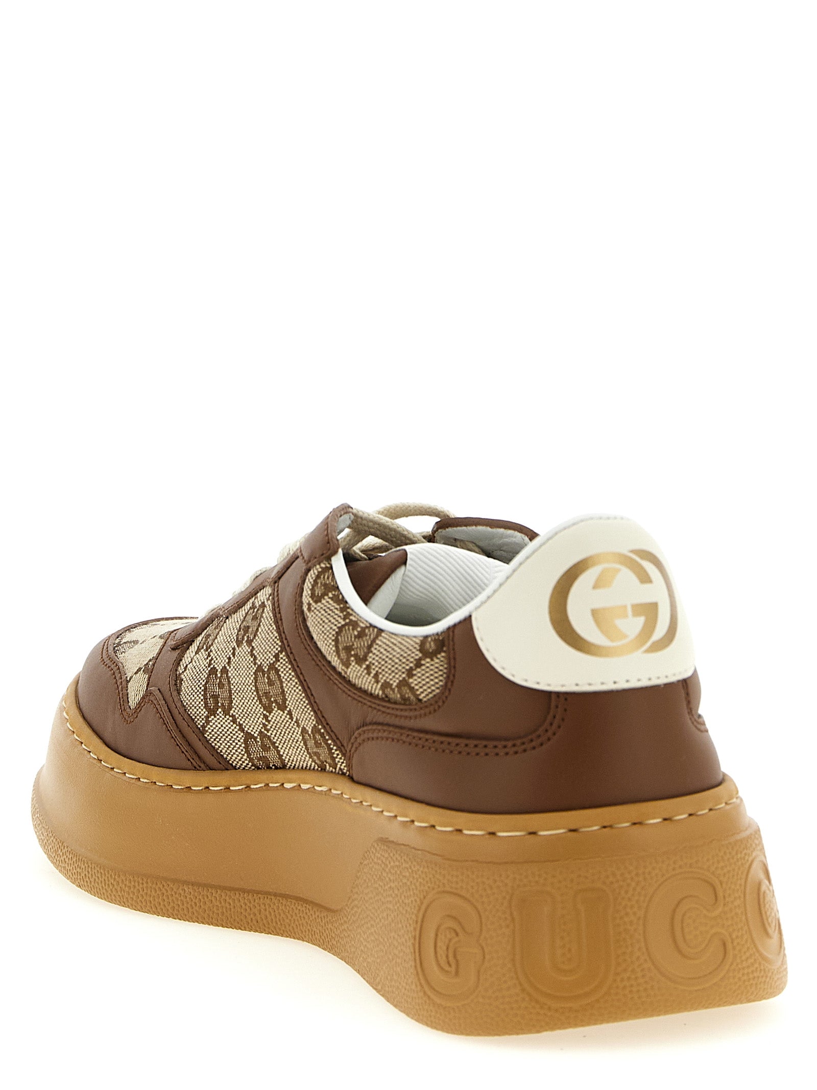 Gucci Brown Calfskin Chunky Sneakers Gucci