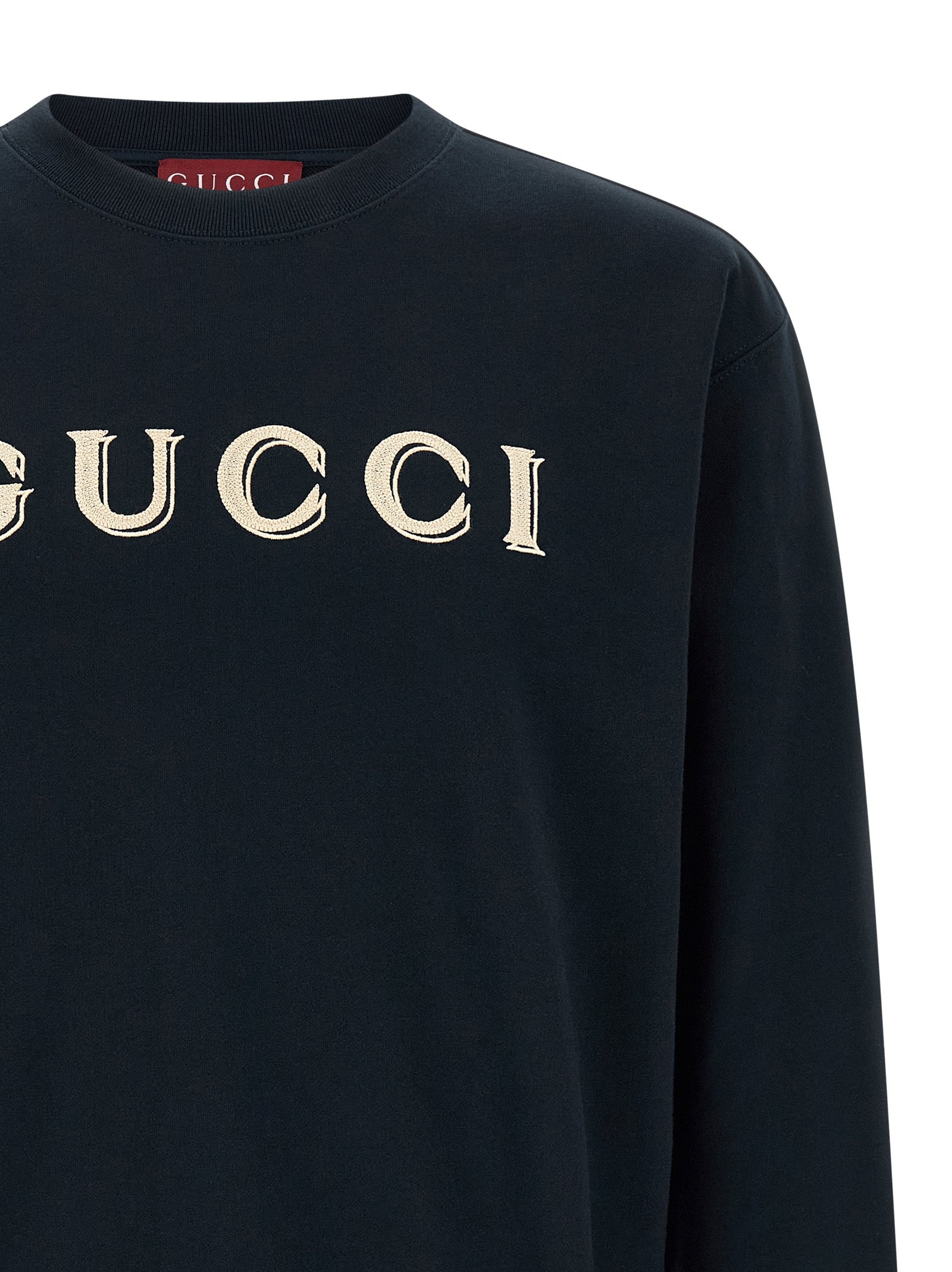 Gucci Blue Cotton Sweatshirt Gucci