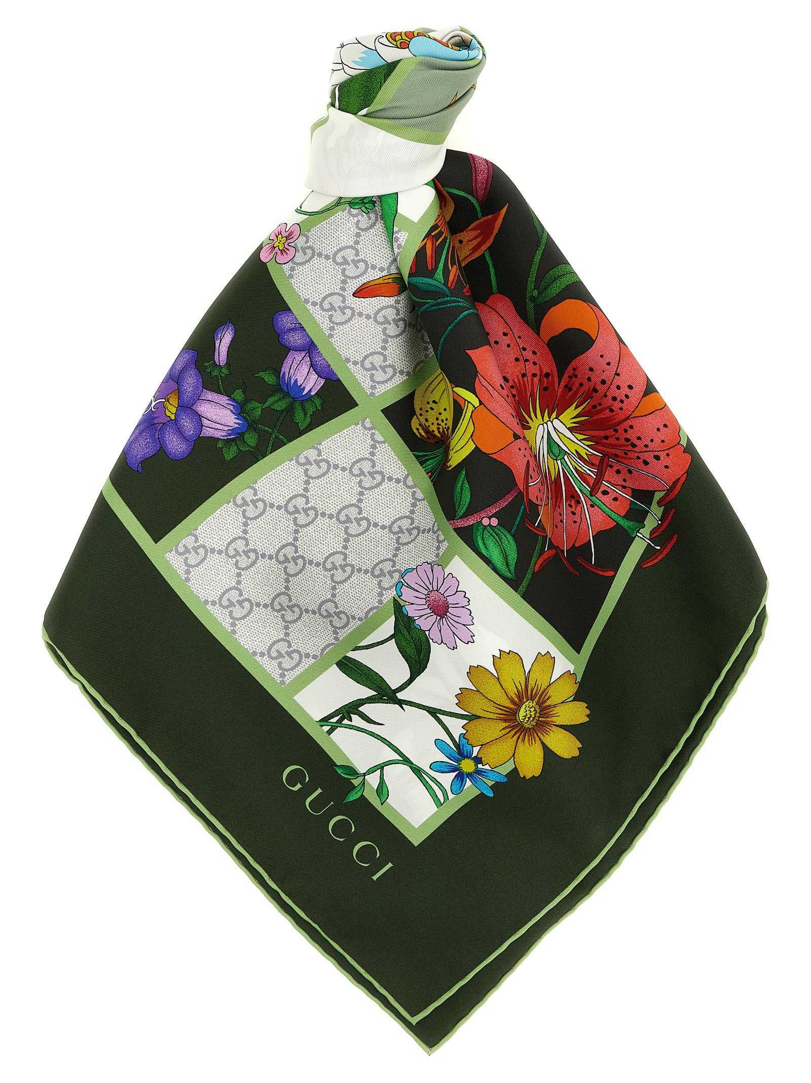 Gucci Black Silk Foulard Gucci
