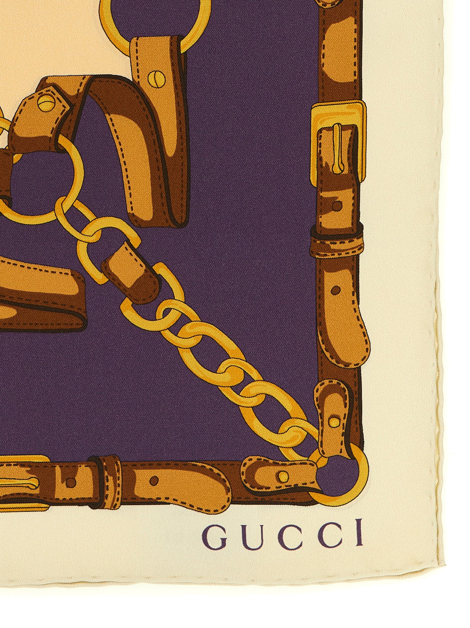 Gucci Beige Silk Scarf Gucci