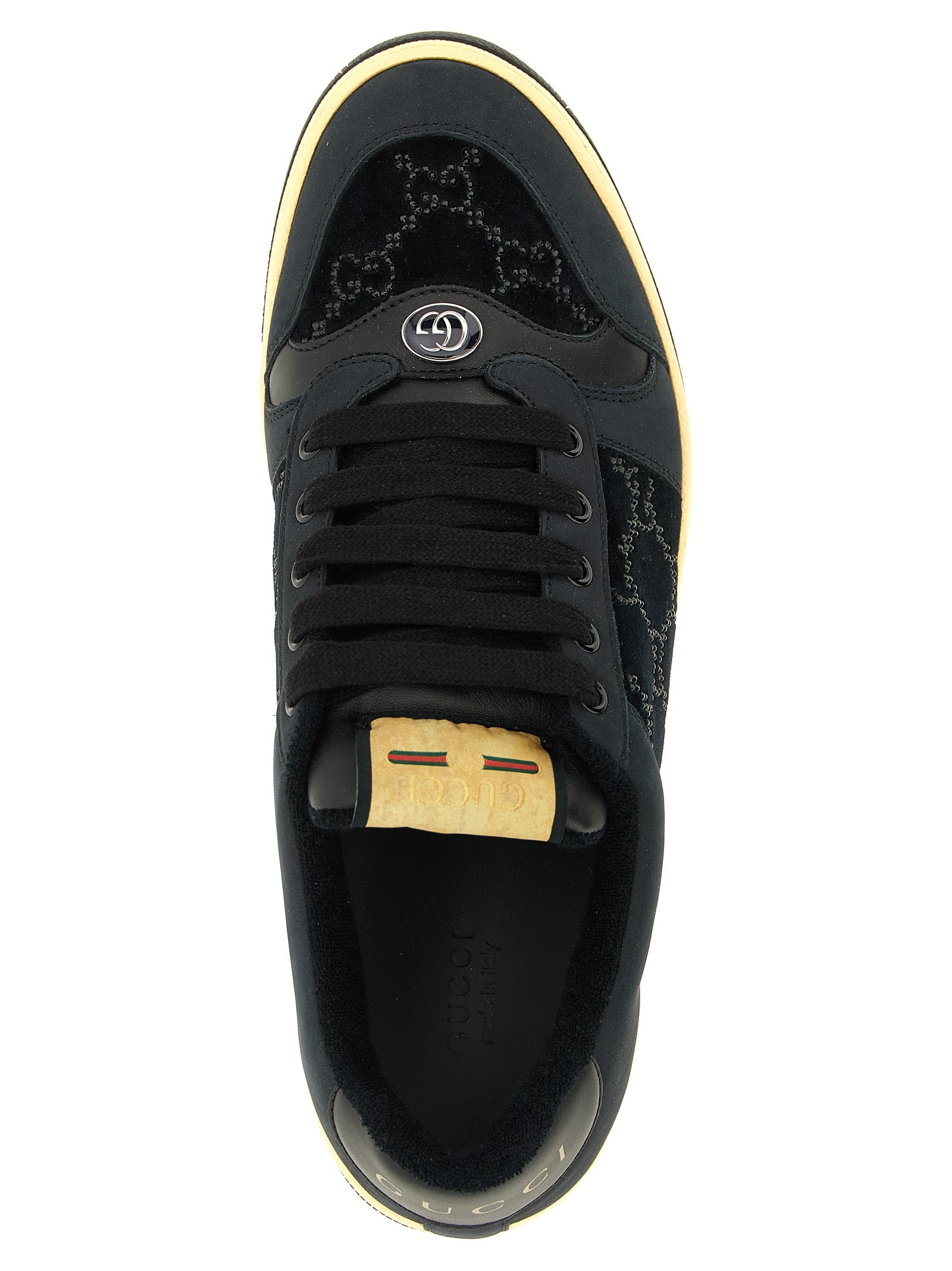 Gucci Black Cotton Low Top Sneakers Gucci