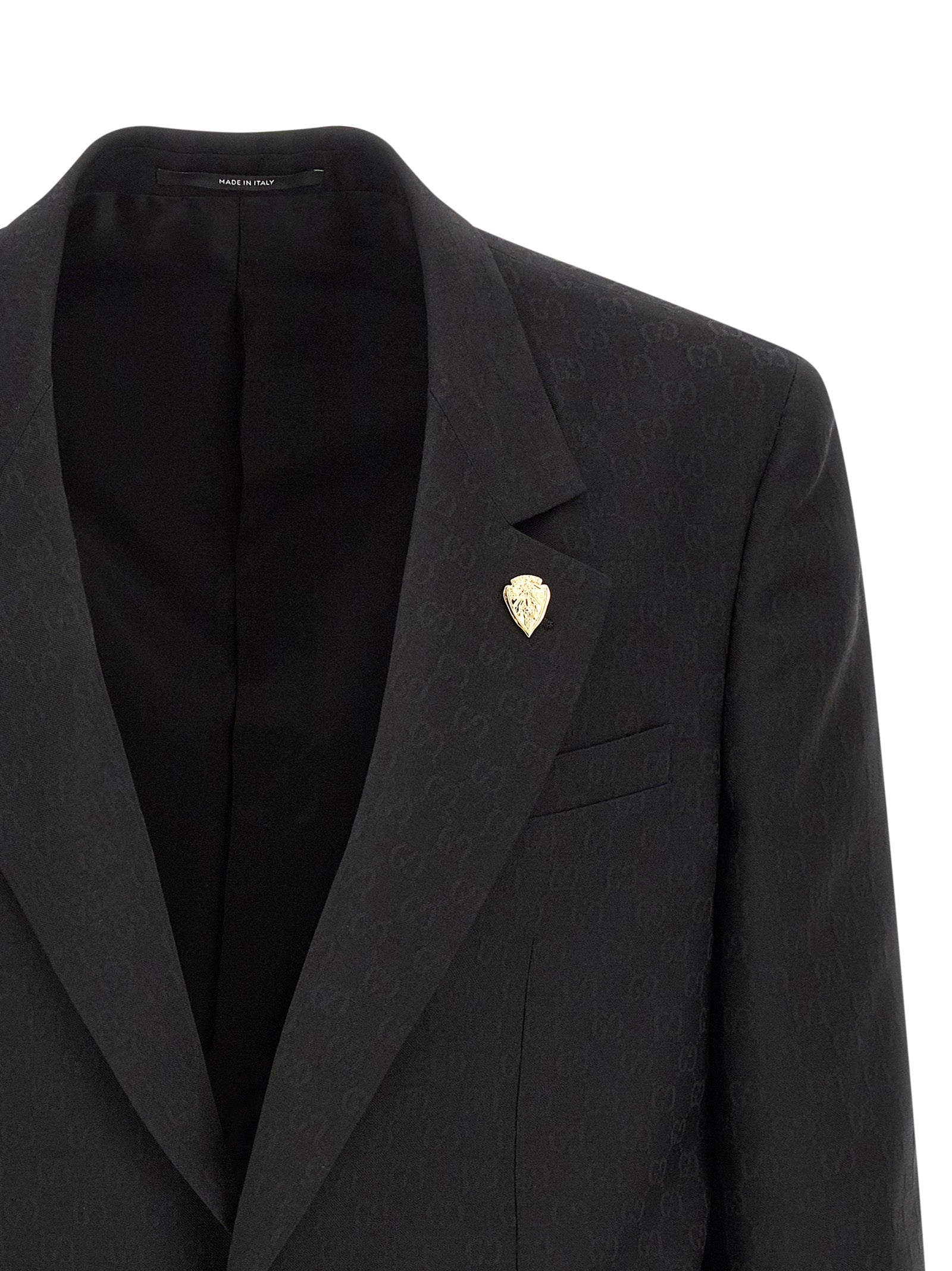 Gucci Black Polyester Blazer Gucci