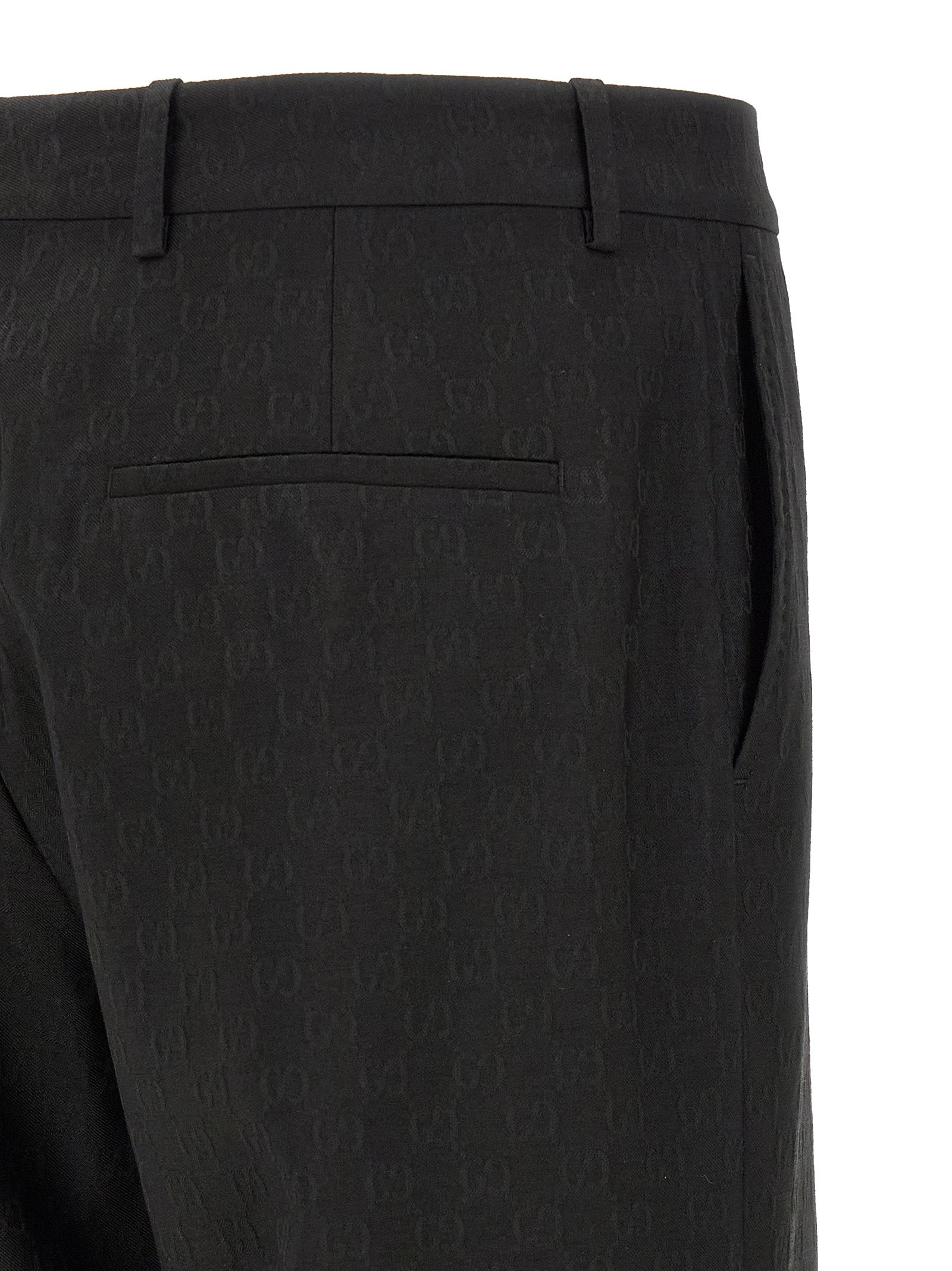 Gucci Black Polyester Dress Pants Gucci