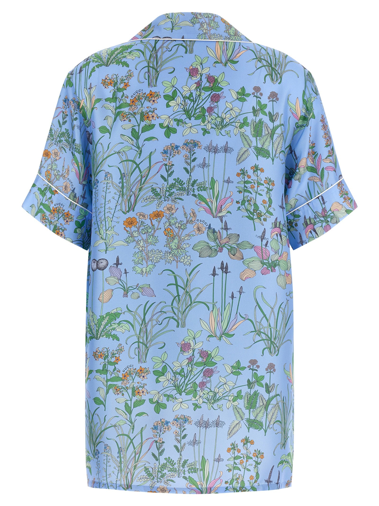 Gucci Blue Silk Blouse Gucci