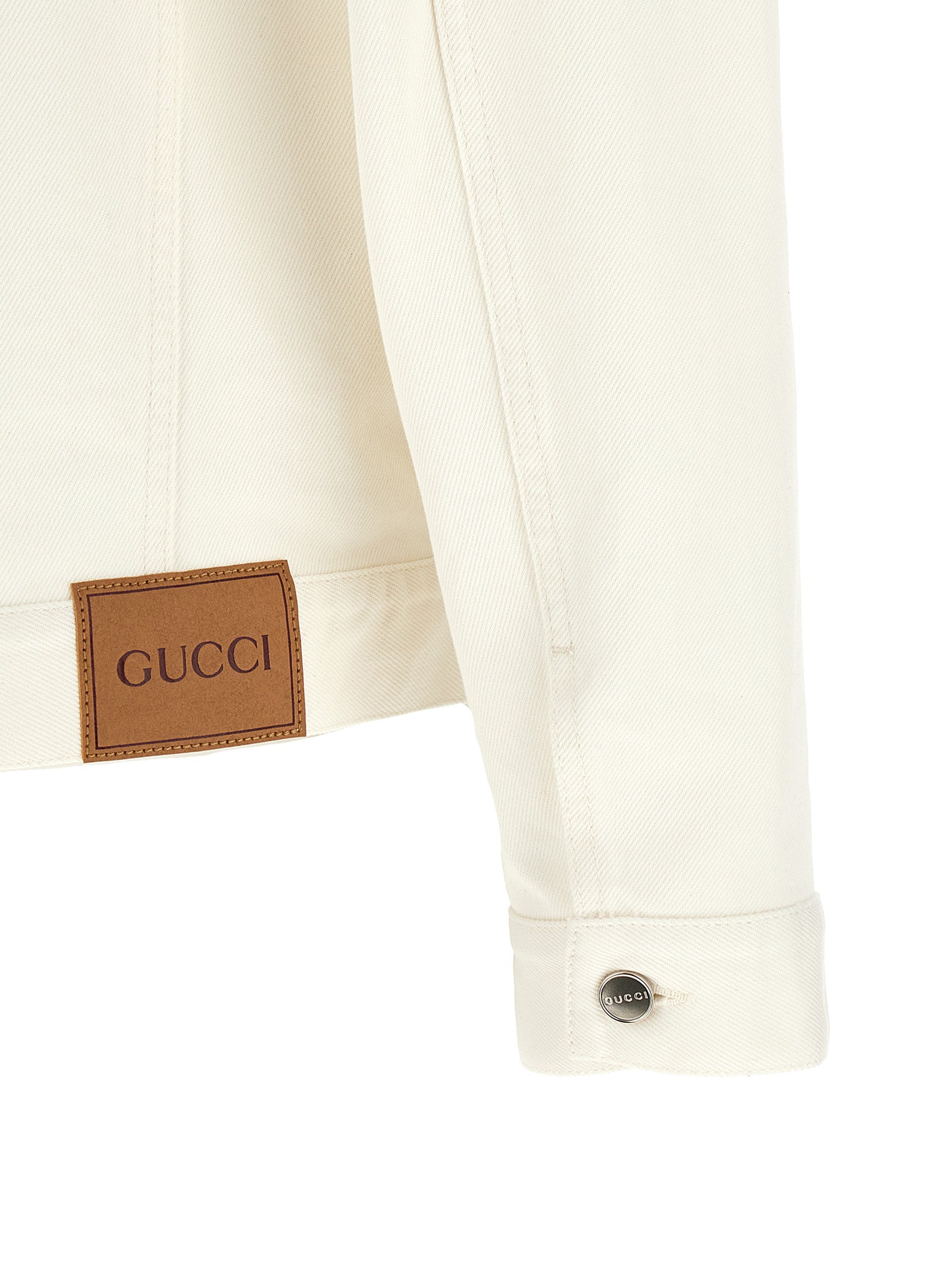 Gucci White Cotton Denim Jacket Gucci