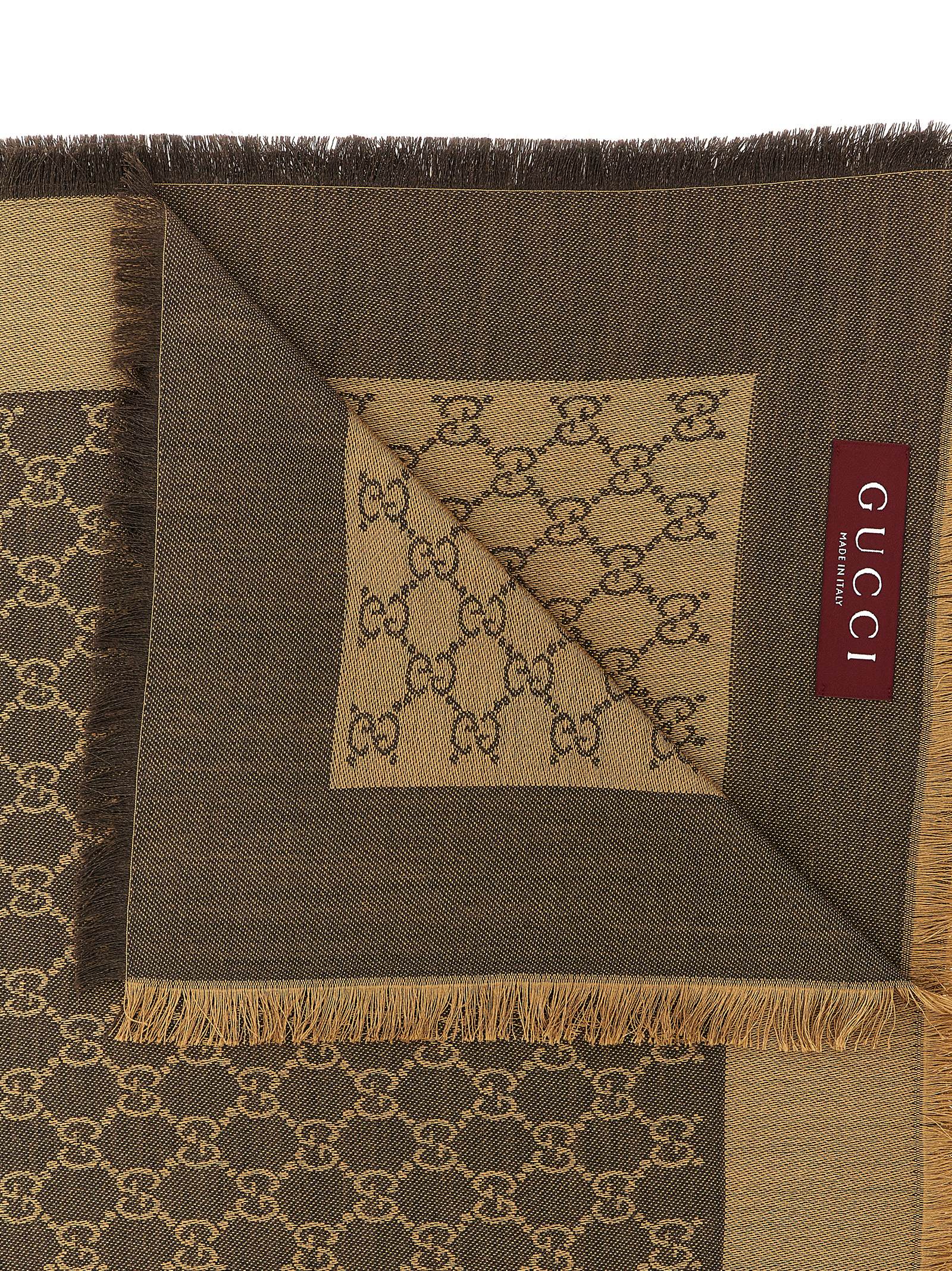 Gucci Brown Silk Scarf Gucci