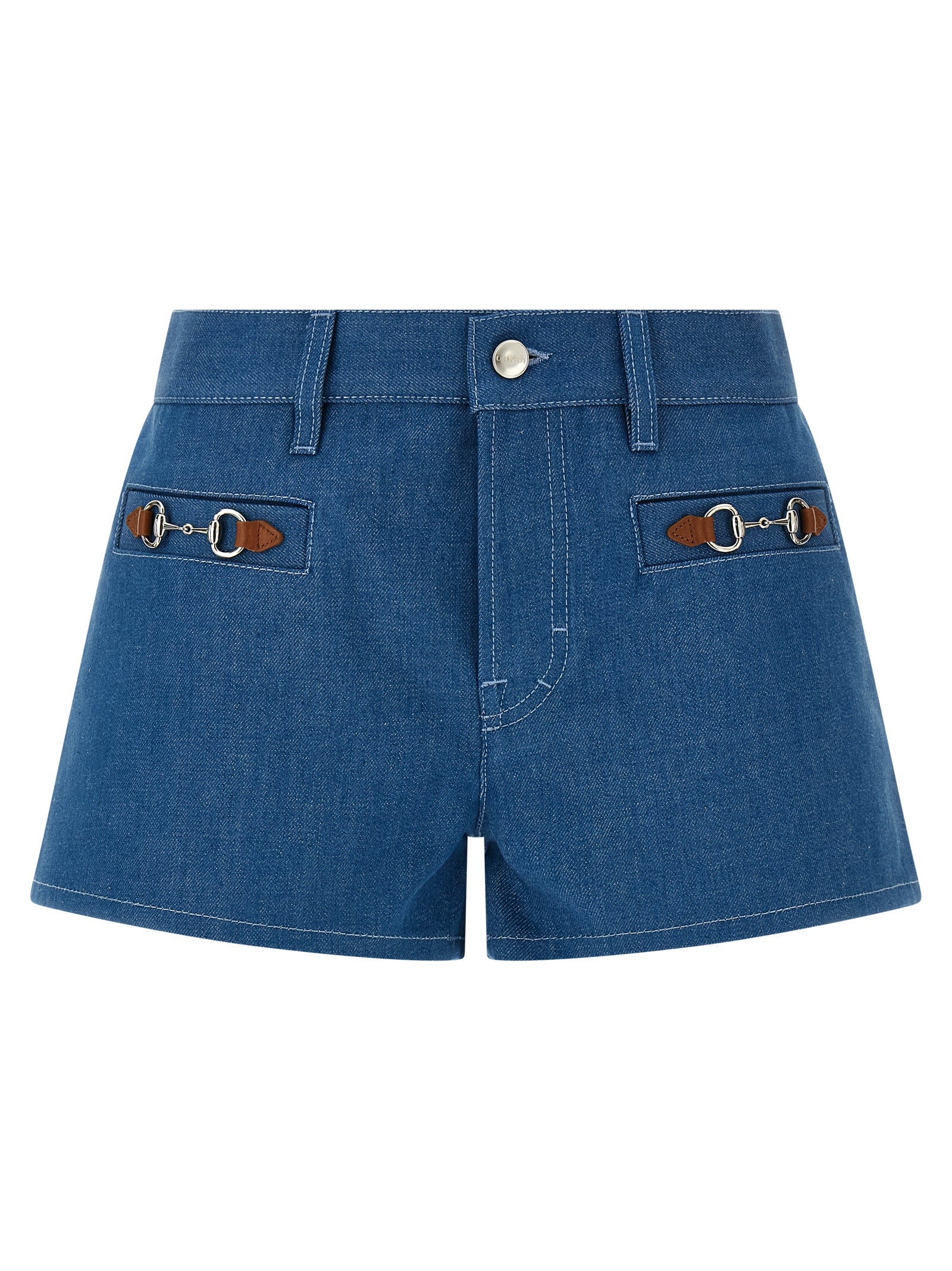 Gucci Blue Cotton Bermuda Shorts Gucci