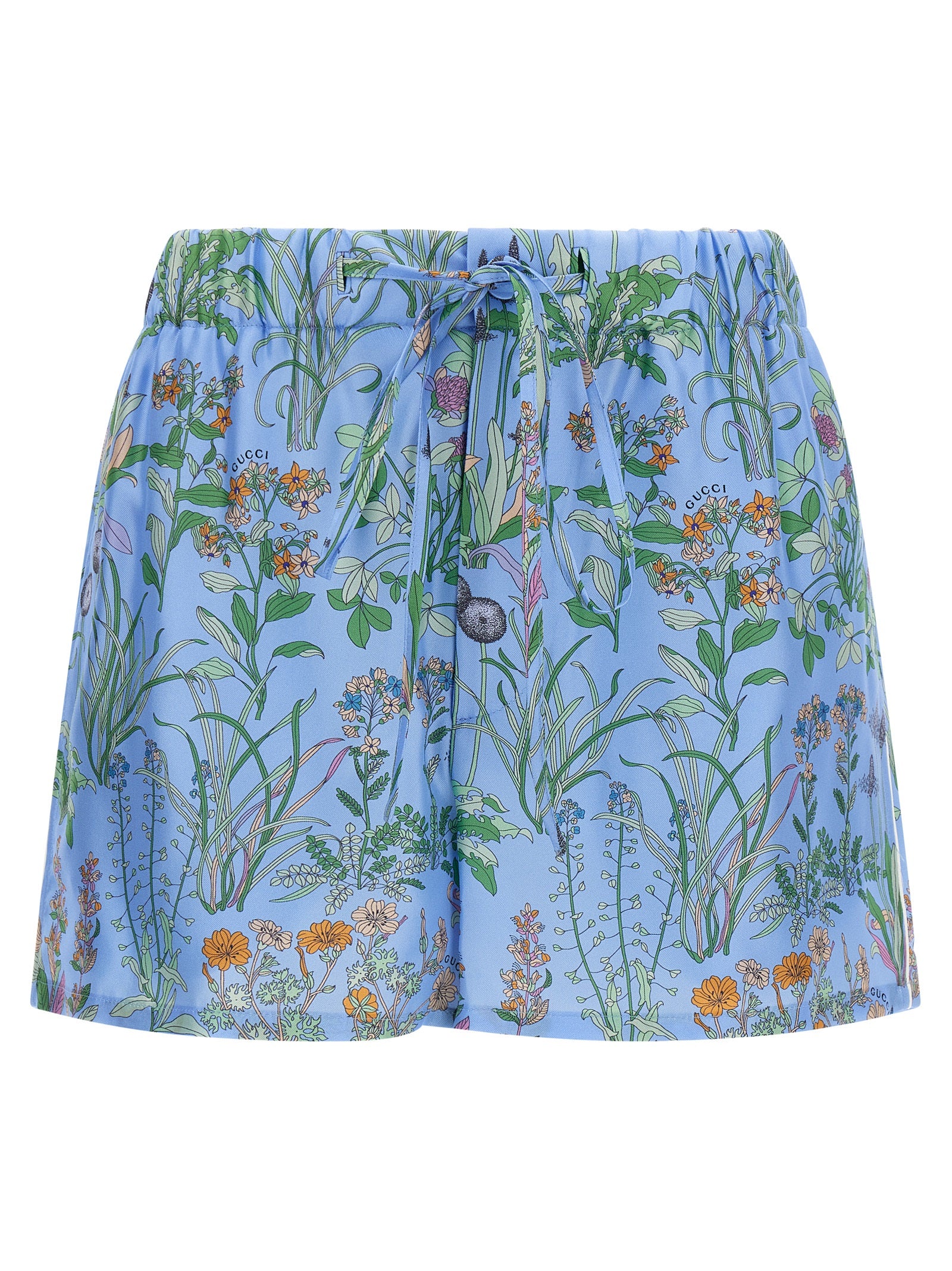 Gucci Blue Silk Bermuda Shorts Gucci