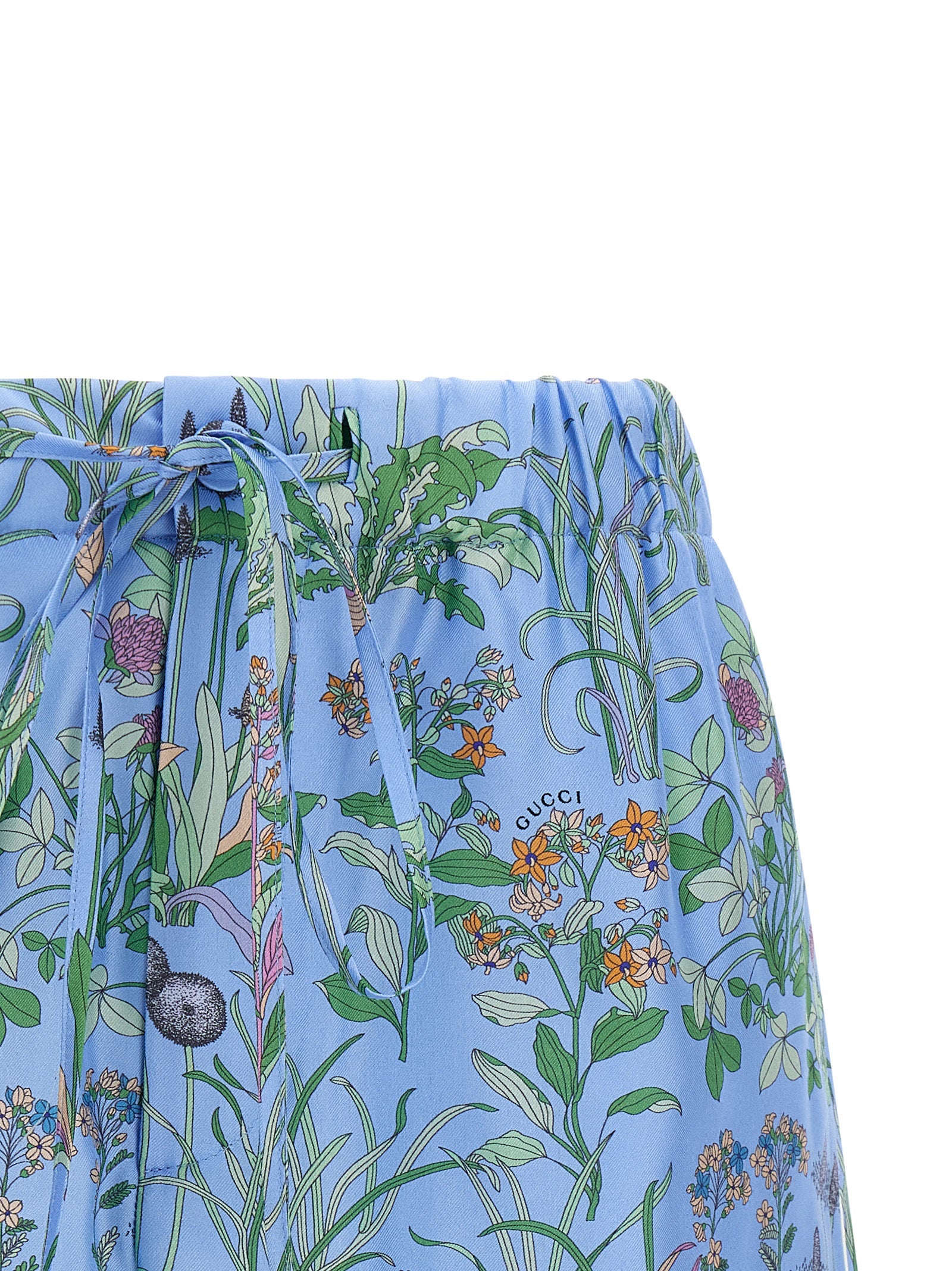 Gucci Blue Silk Bermuda Shorts Gucci
