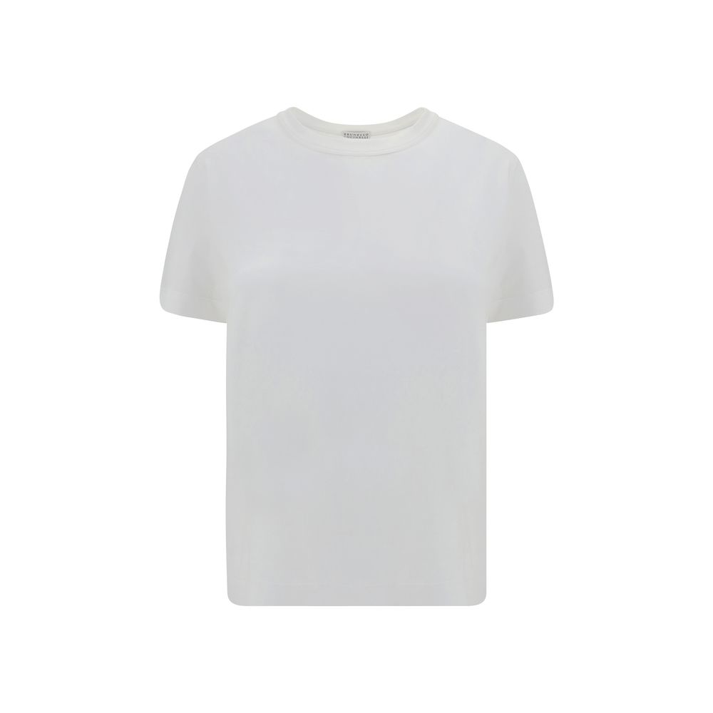 Brunello Cucinelli White Cotton T-Shirt Brunello Cucinelli