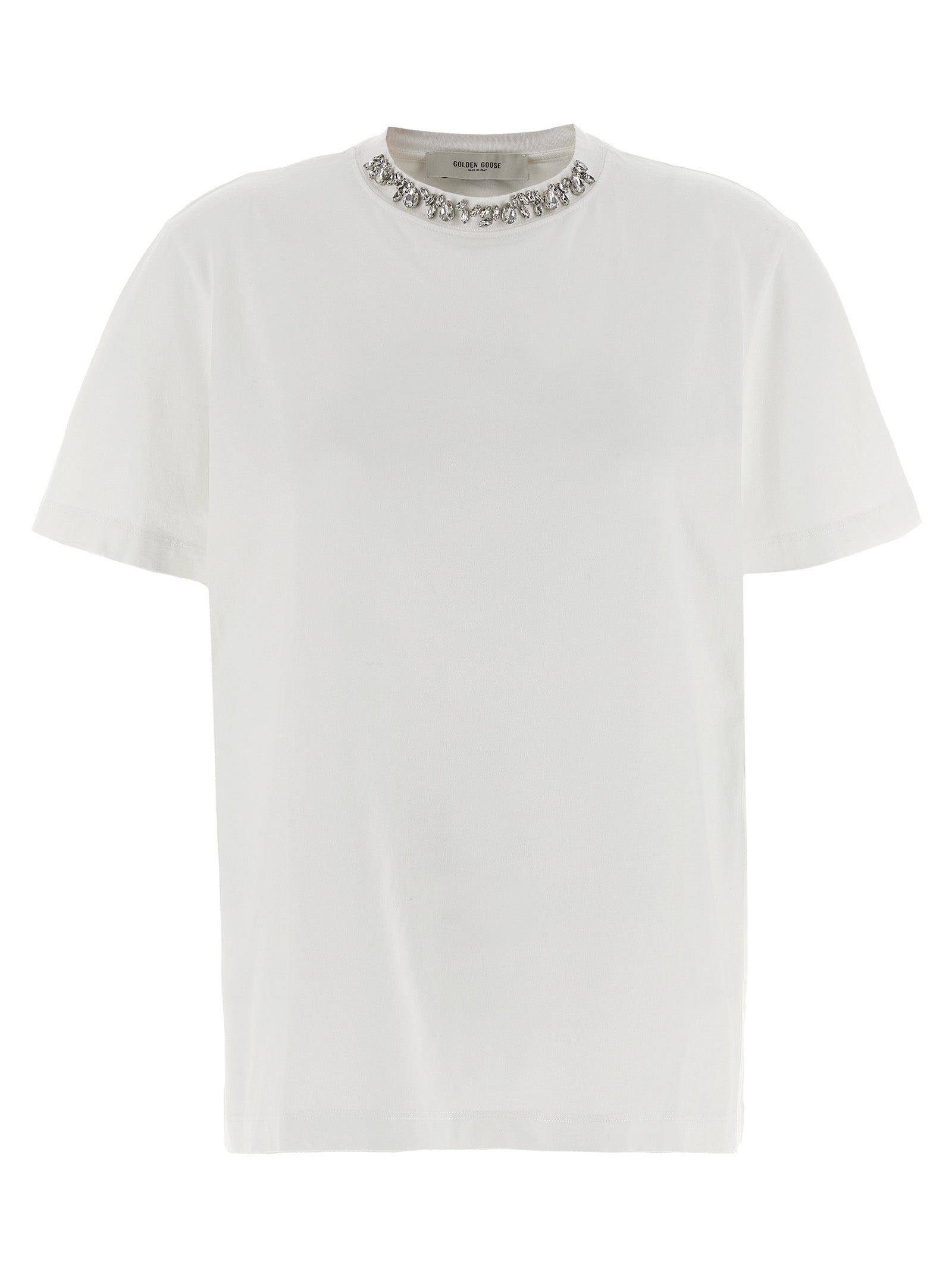 Golden Goose White Cotton T-Shirt Golden Goose