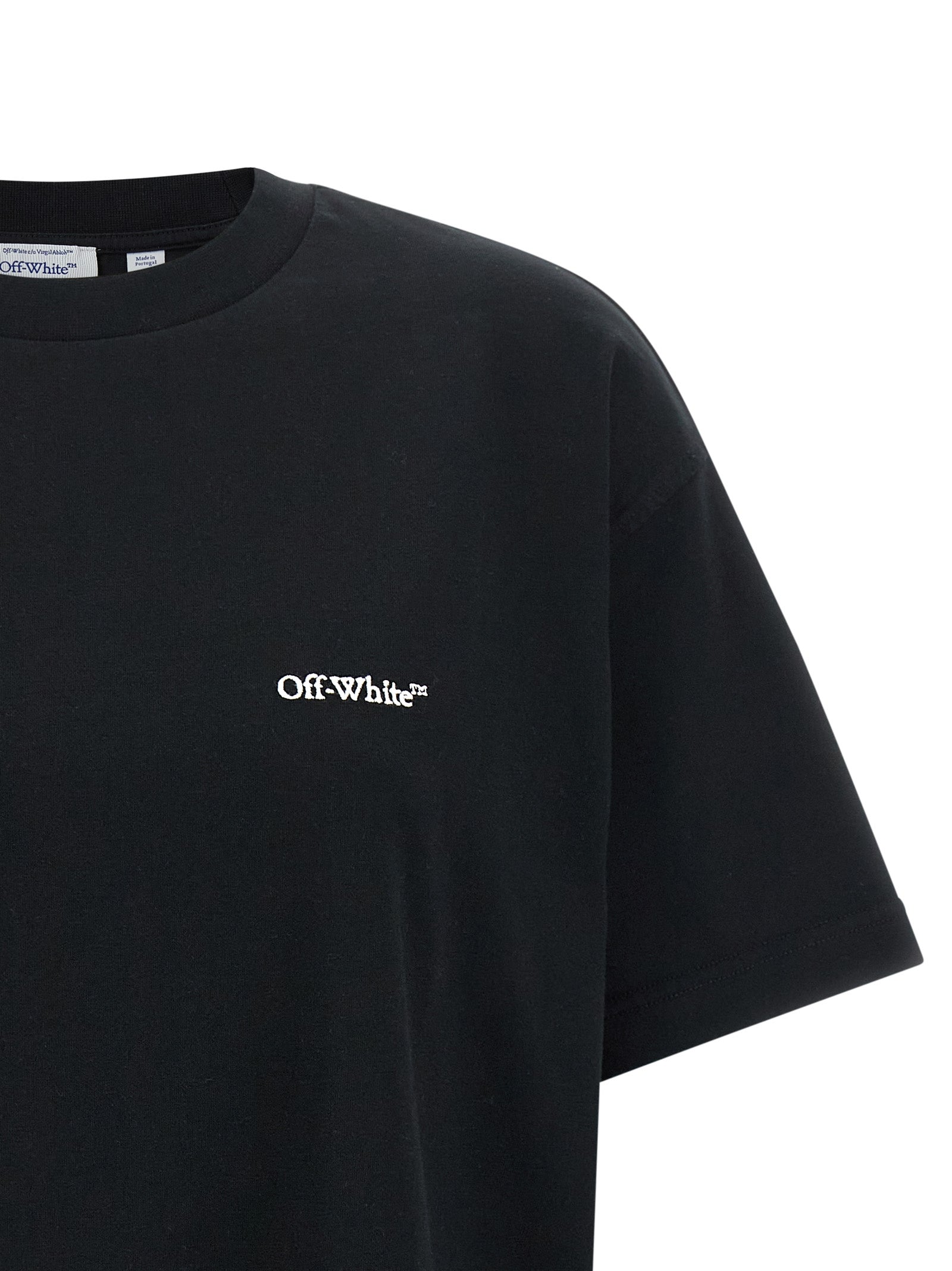 Off-White Black Cotton T-Shirt Off-White