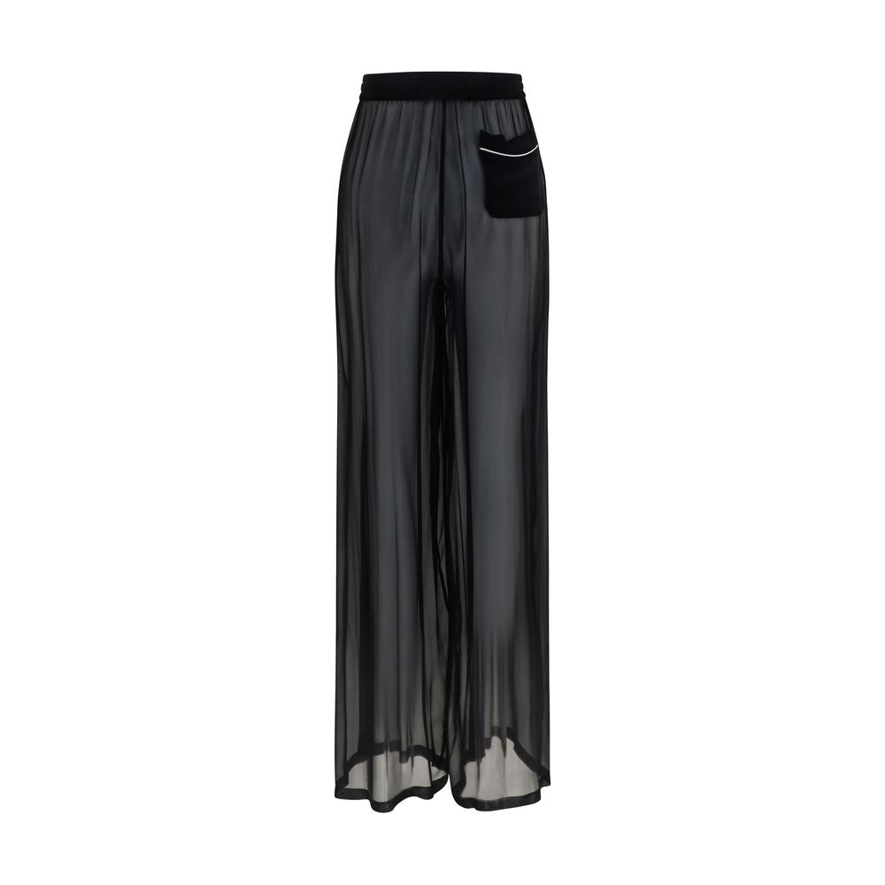 Dolce & Gabbana Black Silk Casual Pants Dolce & Gabbana