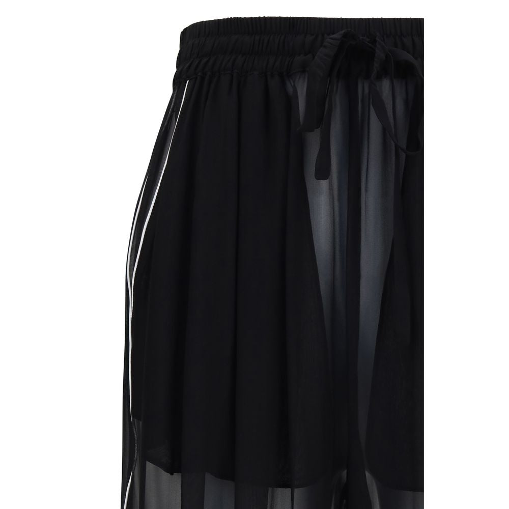 Dolce & Gabbana Black Silk Casual Pants Dolce & Gabbana