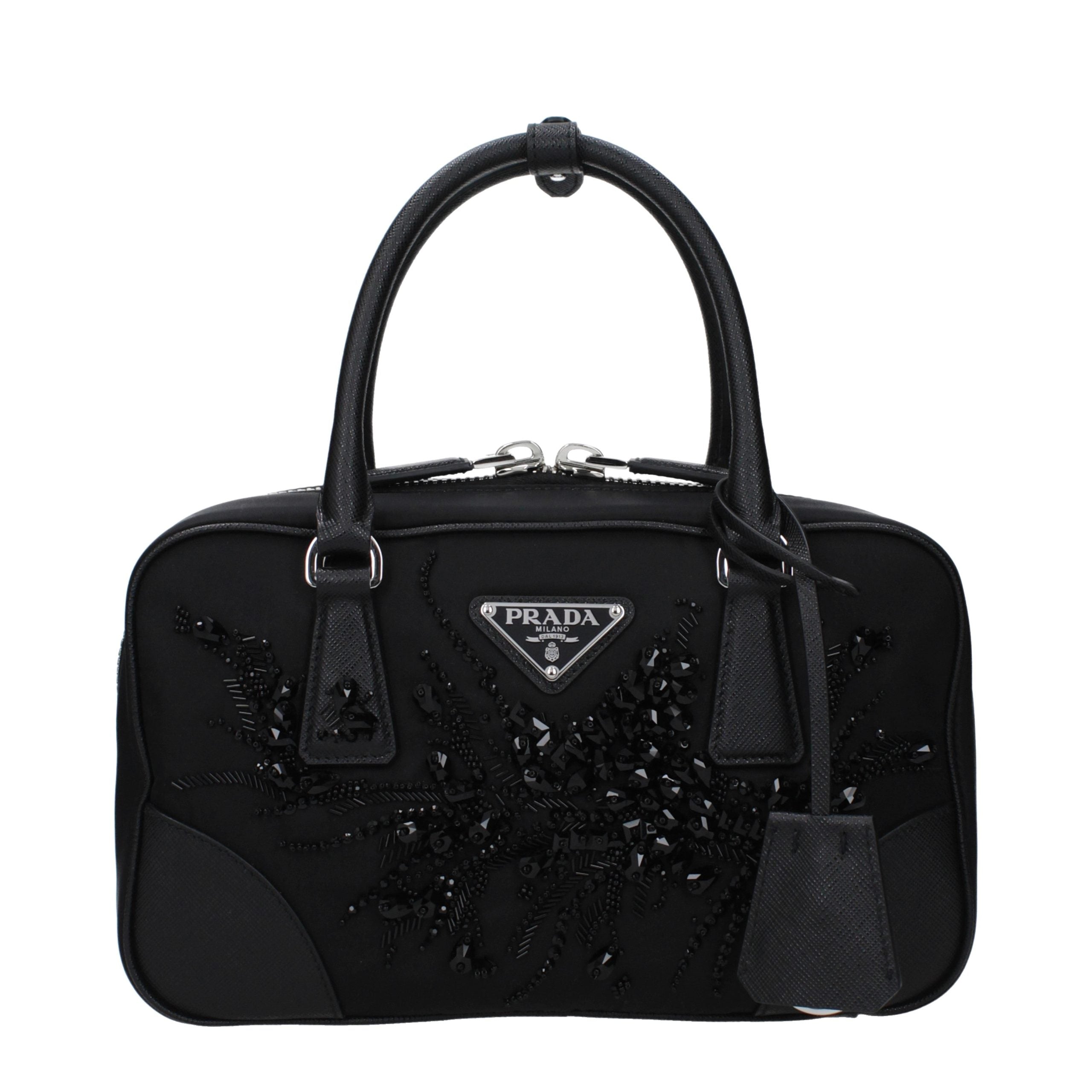 Prada Black Fabric Handbag Prada